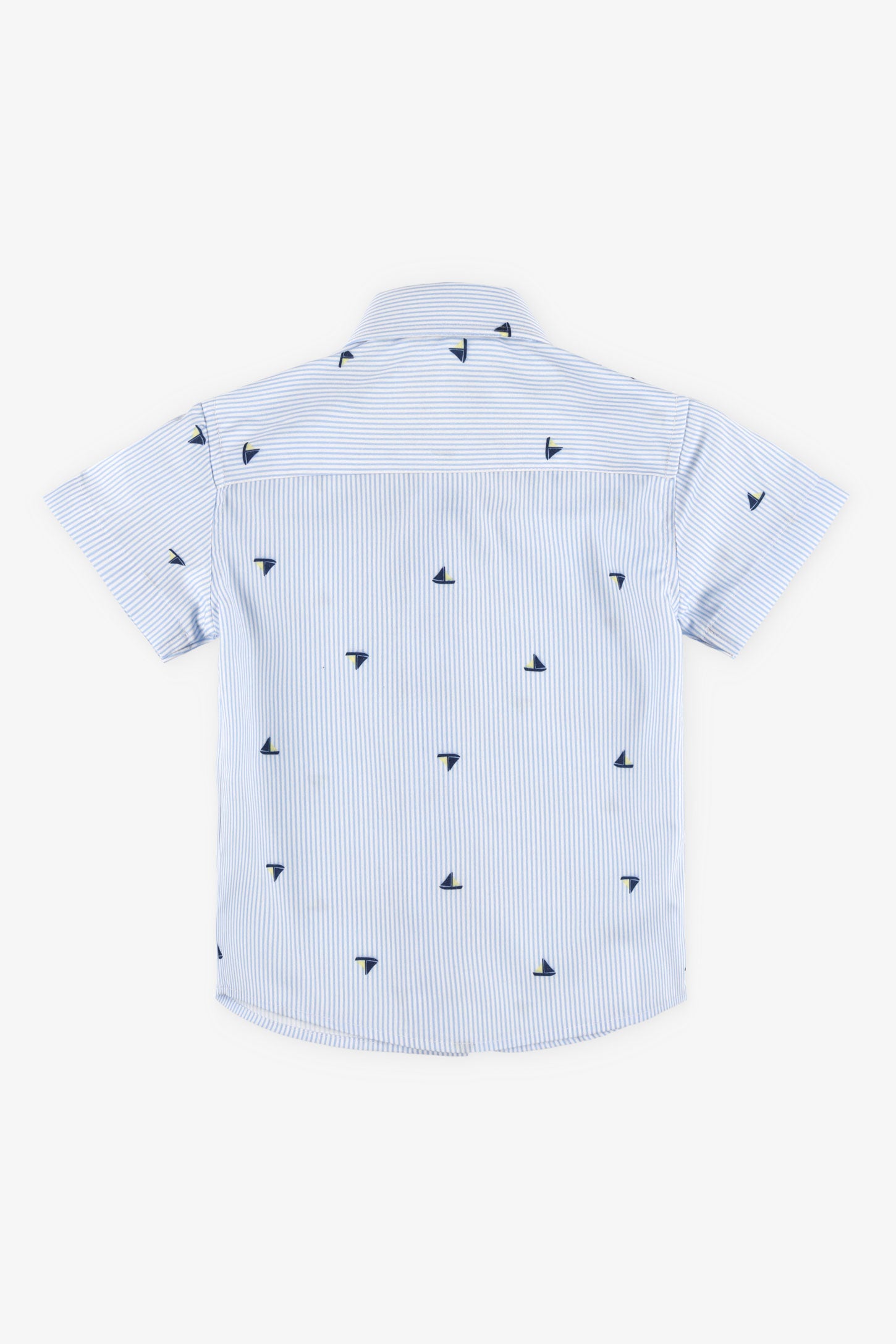 Chemise manches courte en coton - Bébé garçon && BLEU