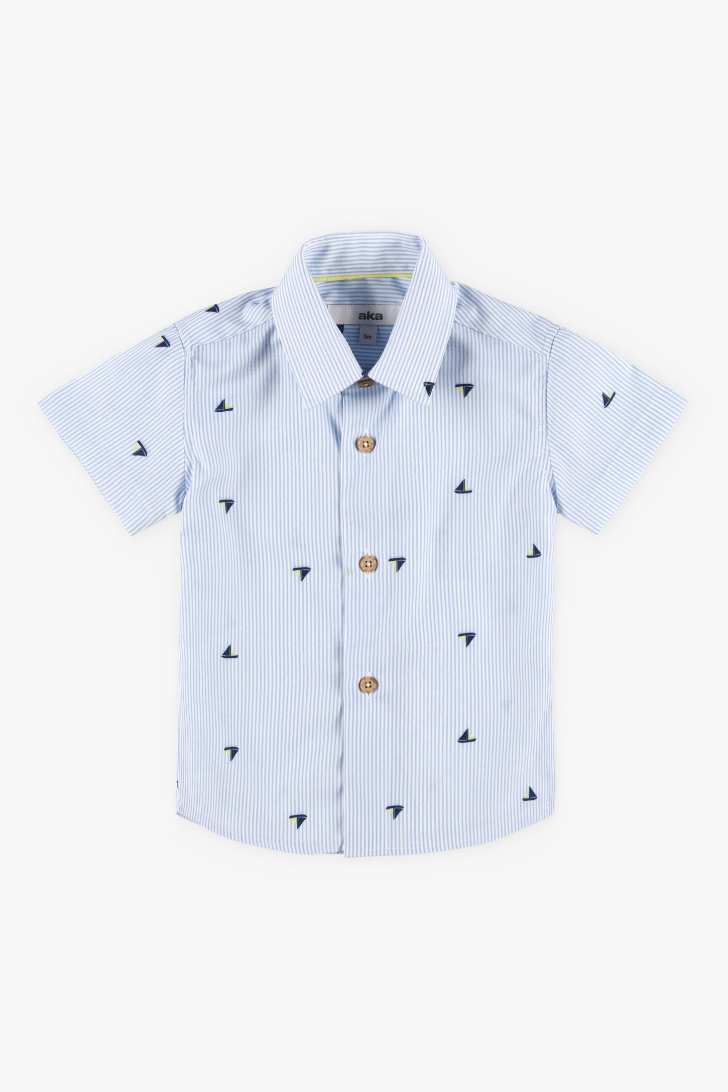 Chemise manches courte en coton, 2T-3T - Bébé garçon && BLEU