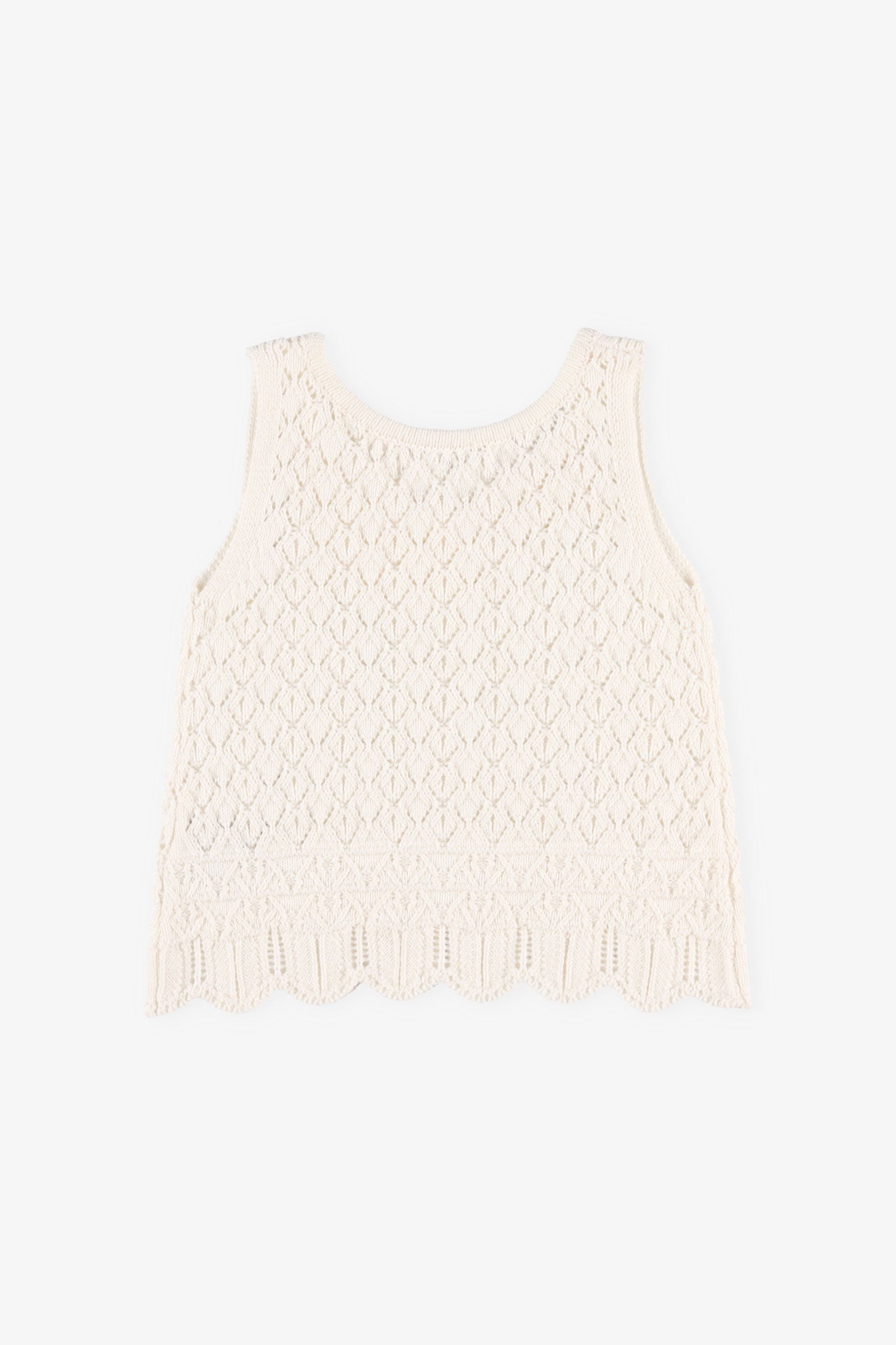 Camisole en crochet - Enfant fille && BLANC