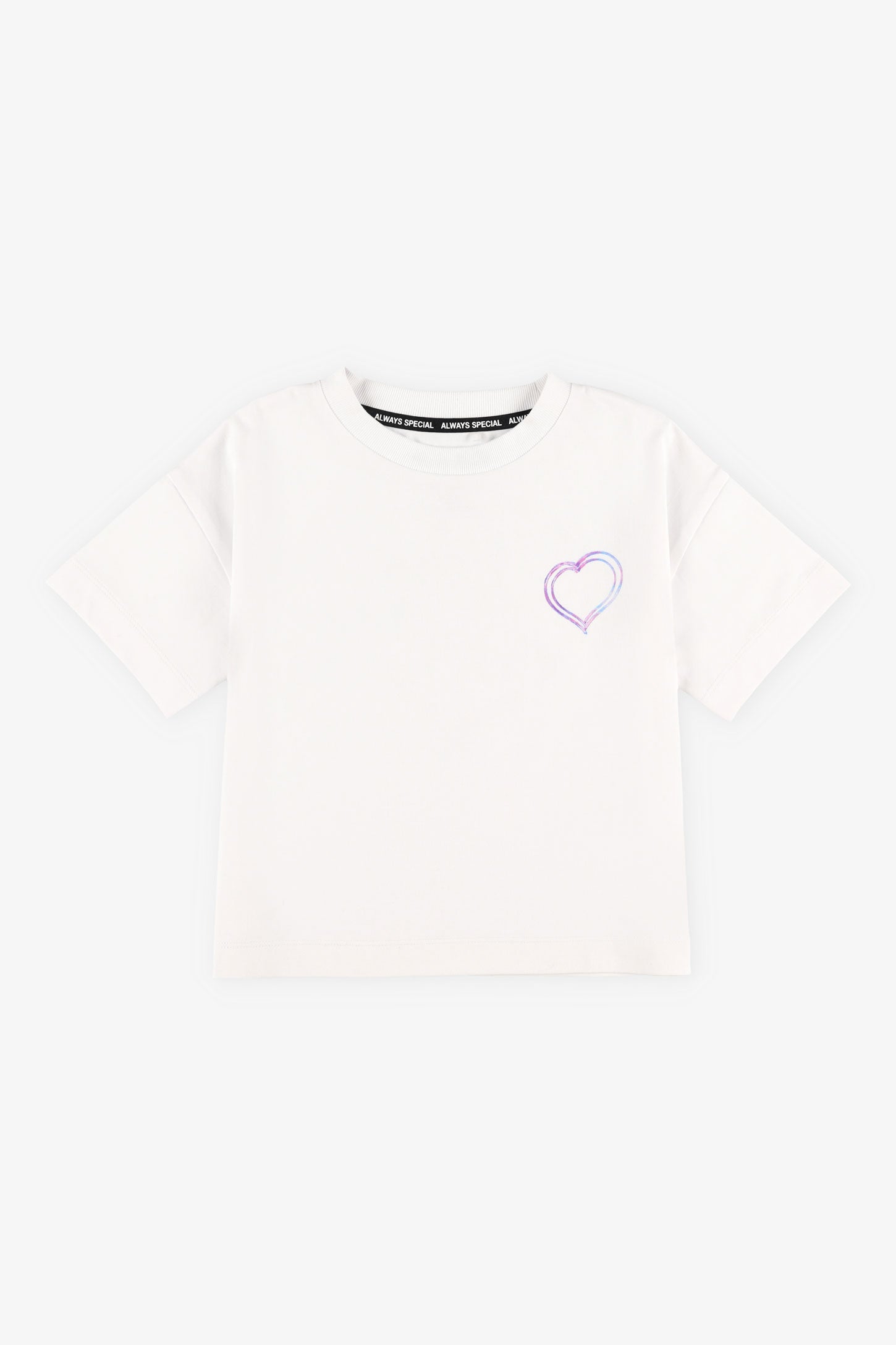 T-shirt imprimé en coton - Enfant fille && BLANC