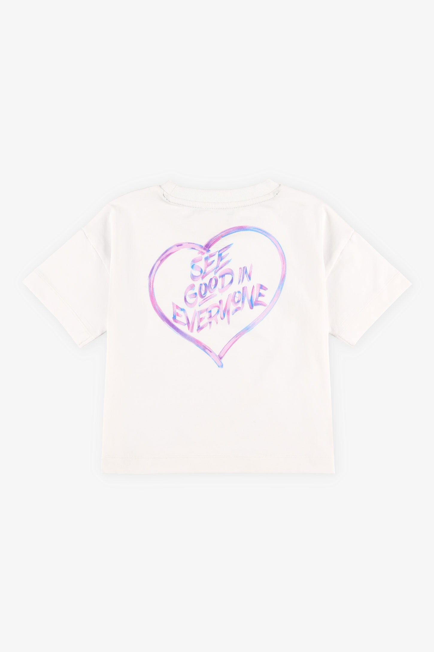 T-shirt imprimé en coton - Enfant fille && BLANC