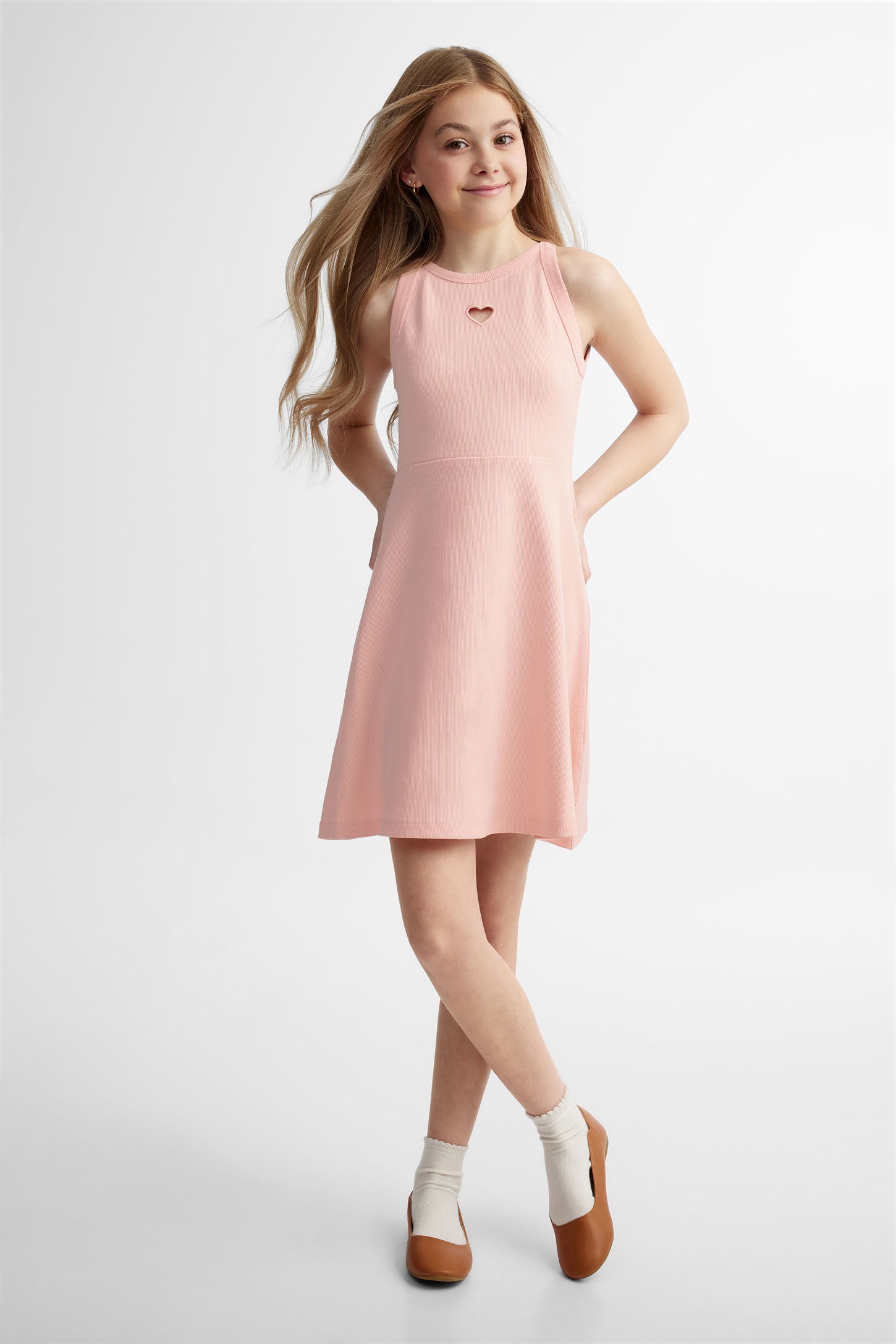 Robe patineuse en coton - Ado fille && ROSE