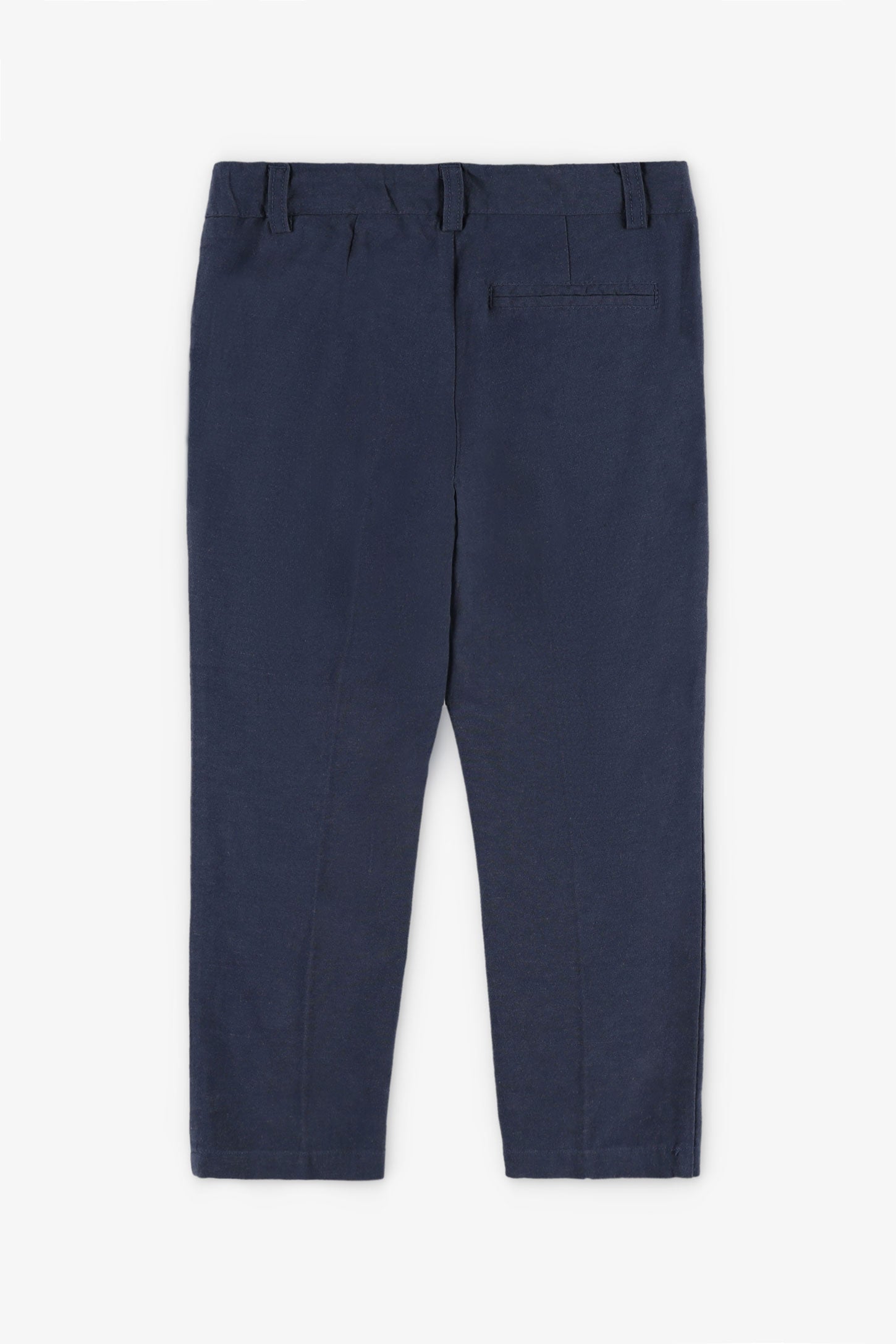 Pantalon habillé lin et coton - Enfant garçon && MARIN