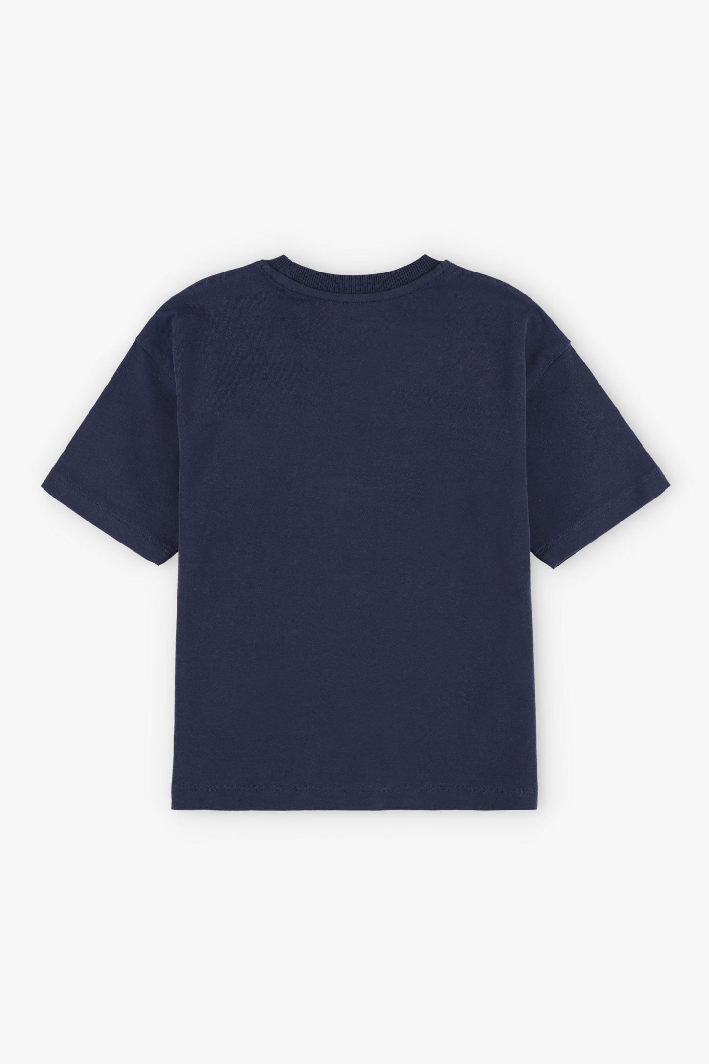 T-shirt imprimé en coton - Enfant garçon && BLEU MARINE