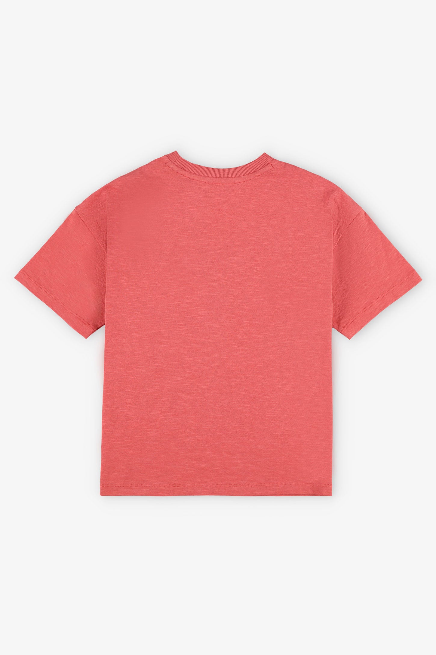 T-shirt imprimé en coton - Enfant garçon && ROSE FONCE