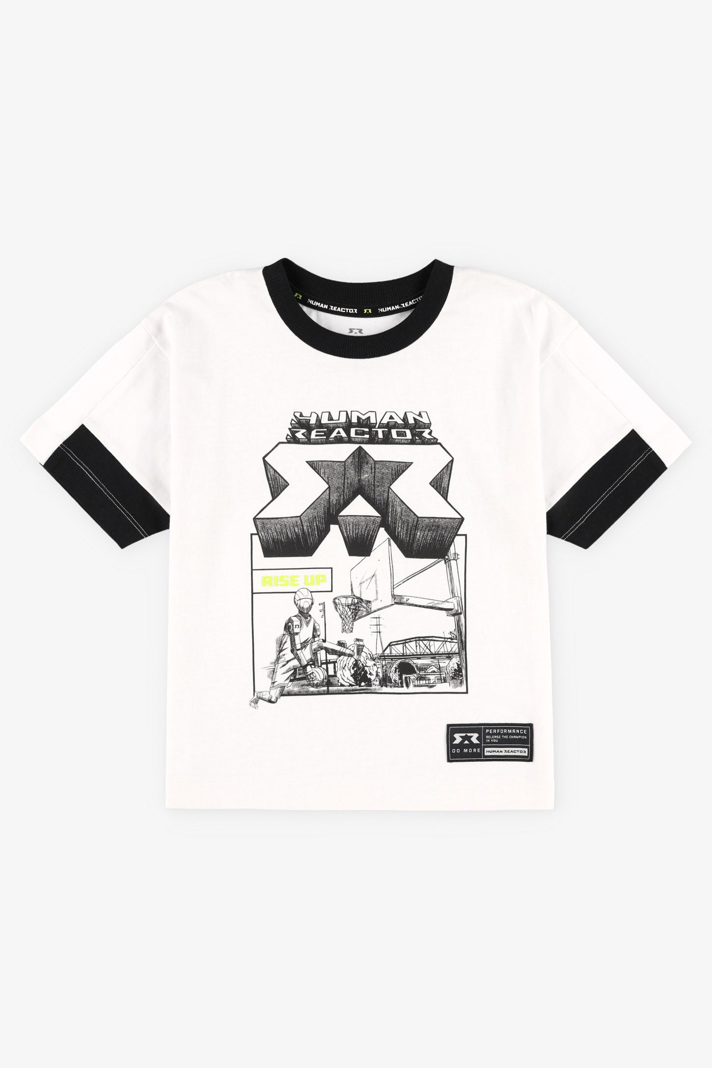 T-shirt surdimensionné en coton HR - Enfant garçon && BLANC