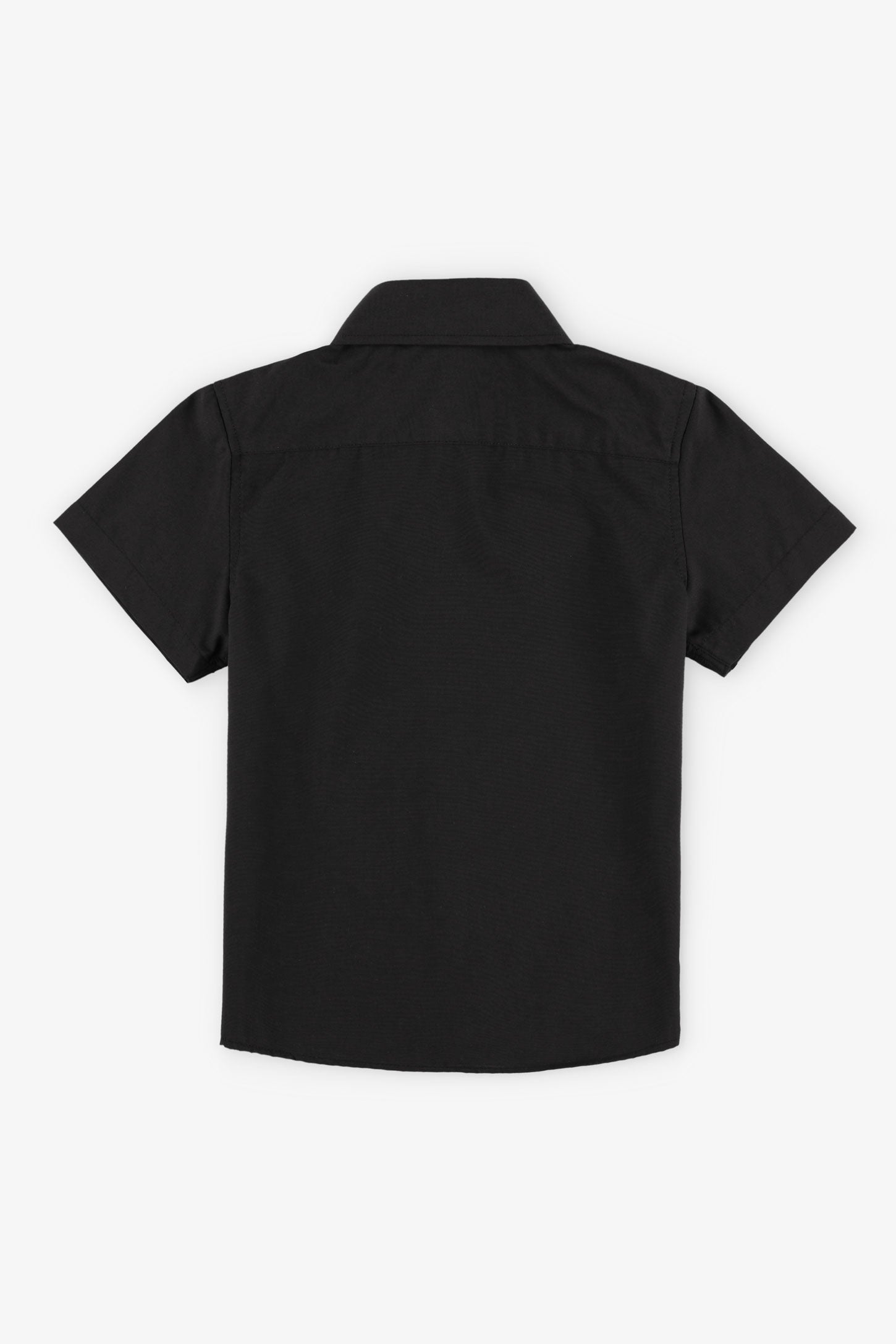 Chemise manches courte en coton habillé - Enfant garçon && NOIR