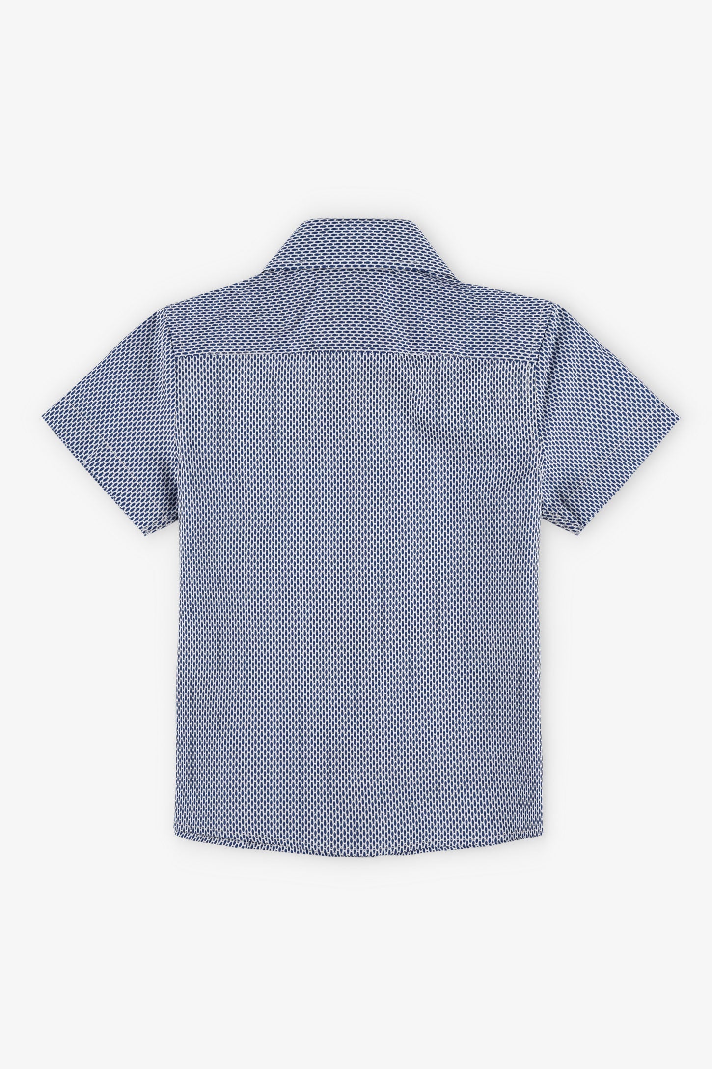 Chemise manches courte en coton habillé - Enfant garçon && BLEU