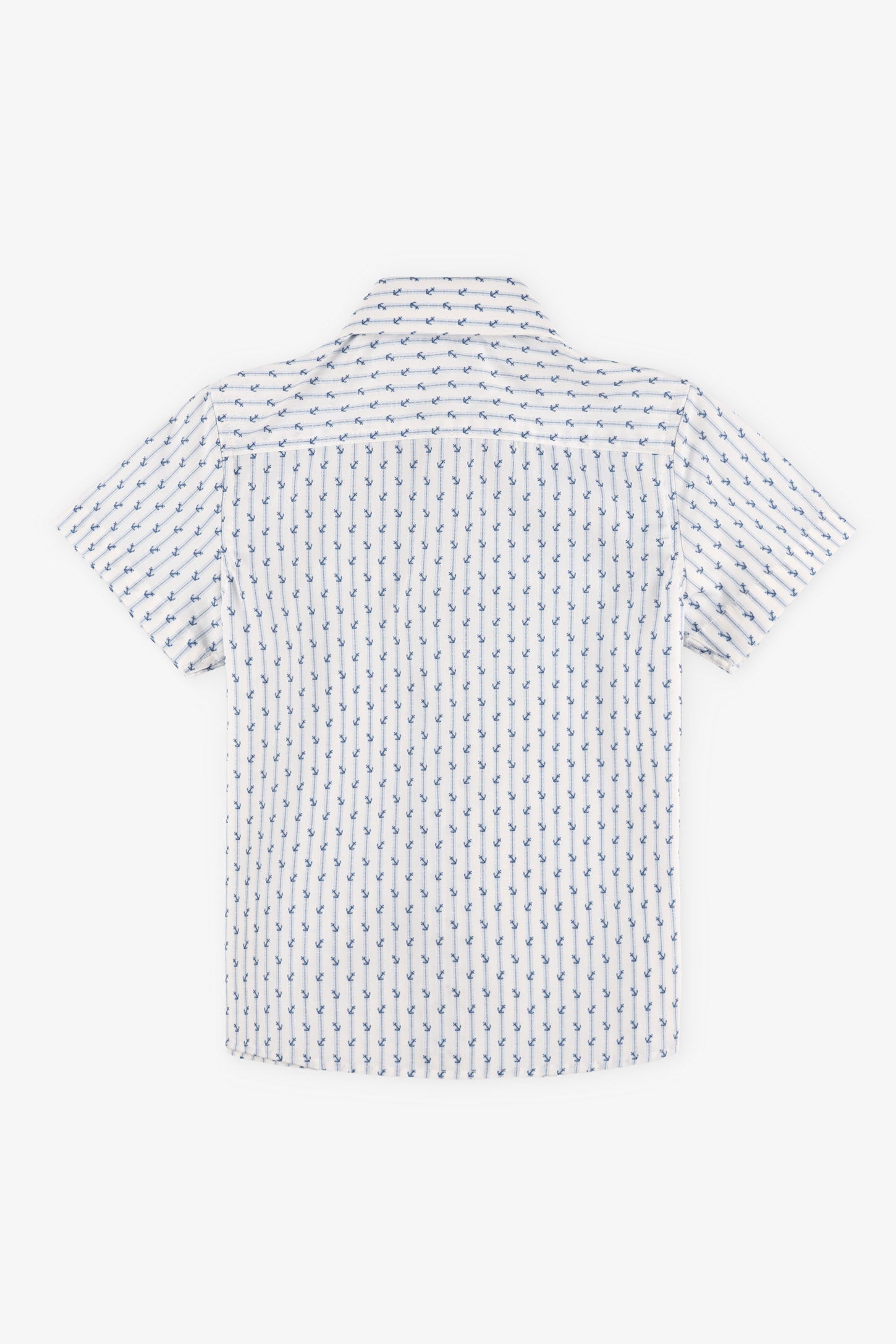 Chemise manches courte en coton habillé - Enfant garçon && BLANC