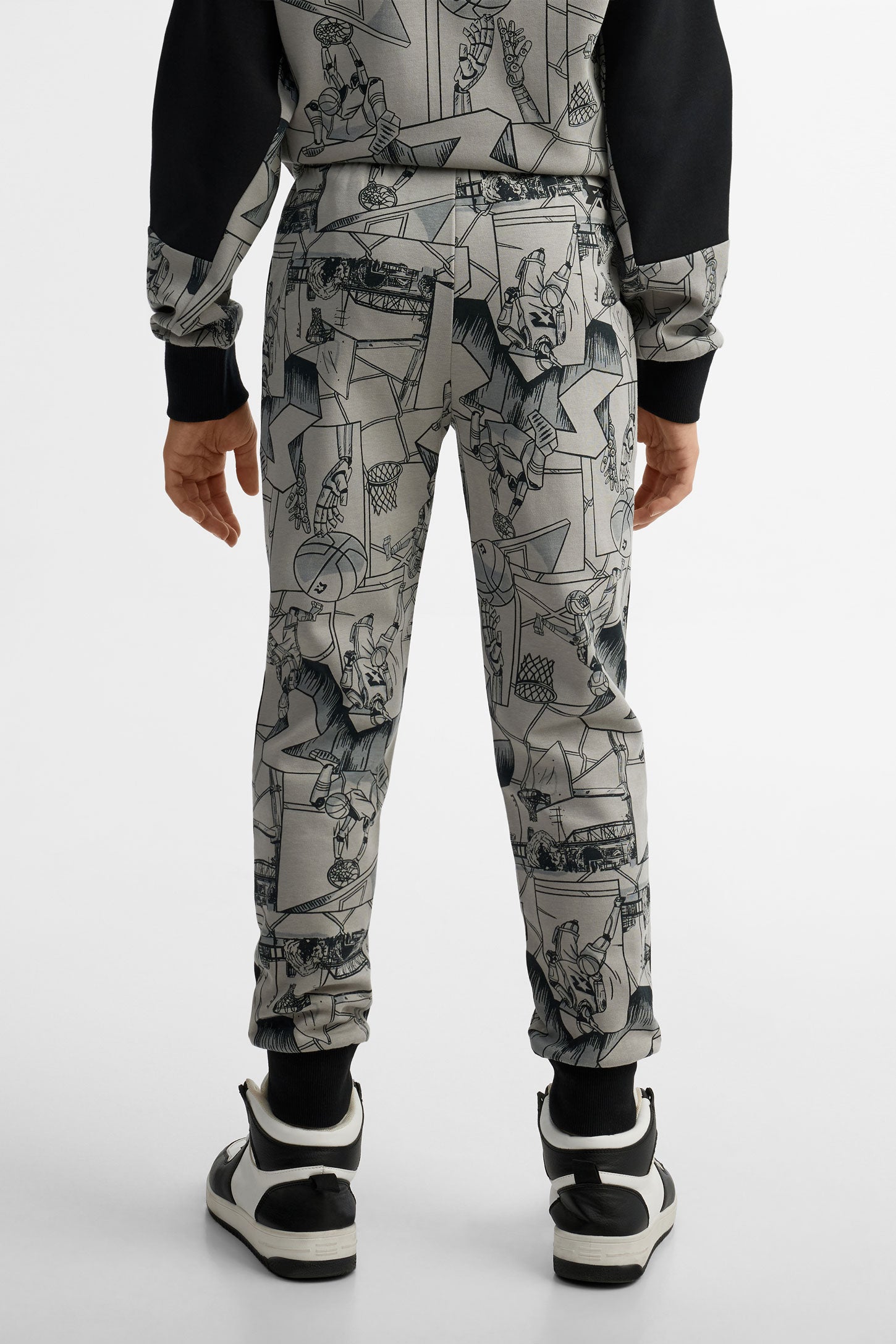 Pantalon jogger imprimé HR - Ado garçon && GRIS MULTI