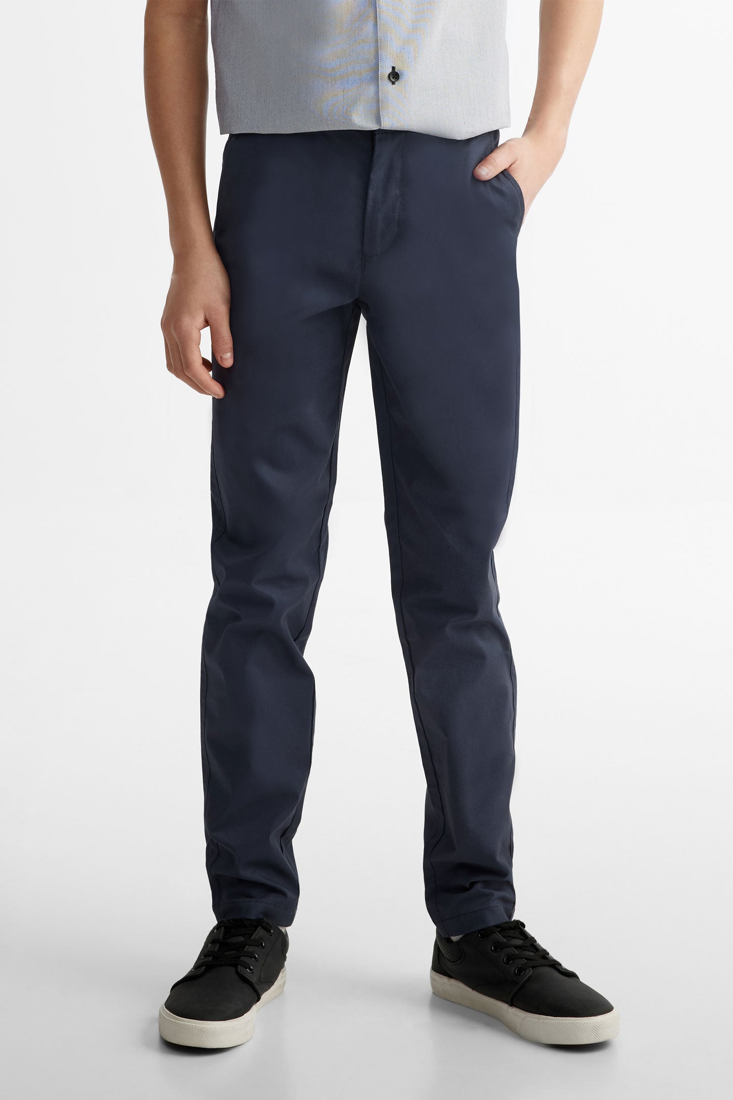 Pantalon chino - Ado garçon && BLEU MARINE