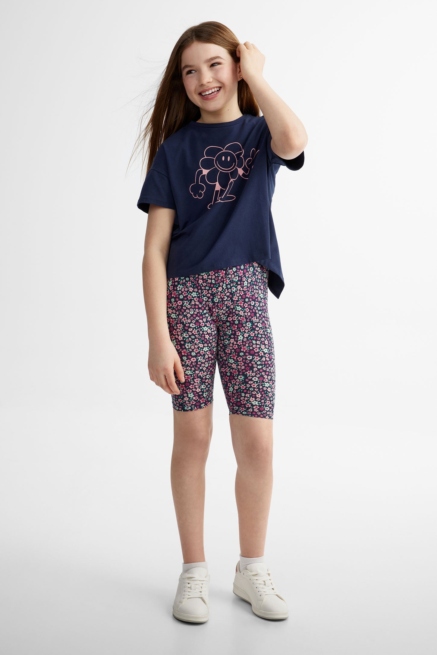 T-shirt ouvert au dos en coton, 2/25$ - Ado fille && BLEU MARINE