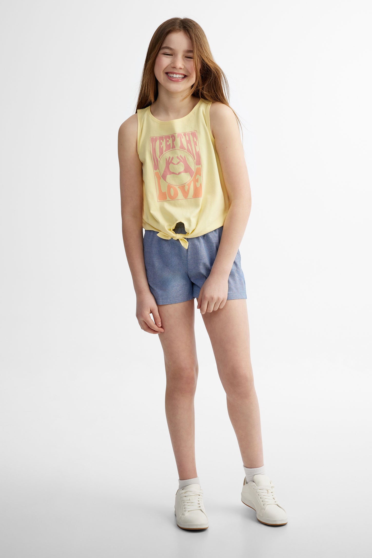 Ensemble 2-pièces camisole et short - Ado fille && JAUNE