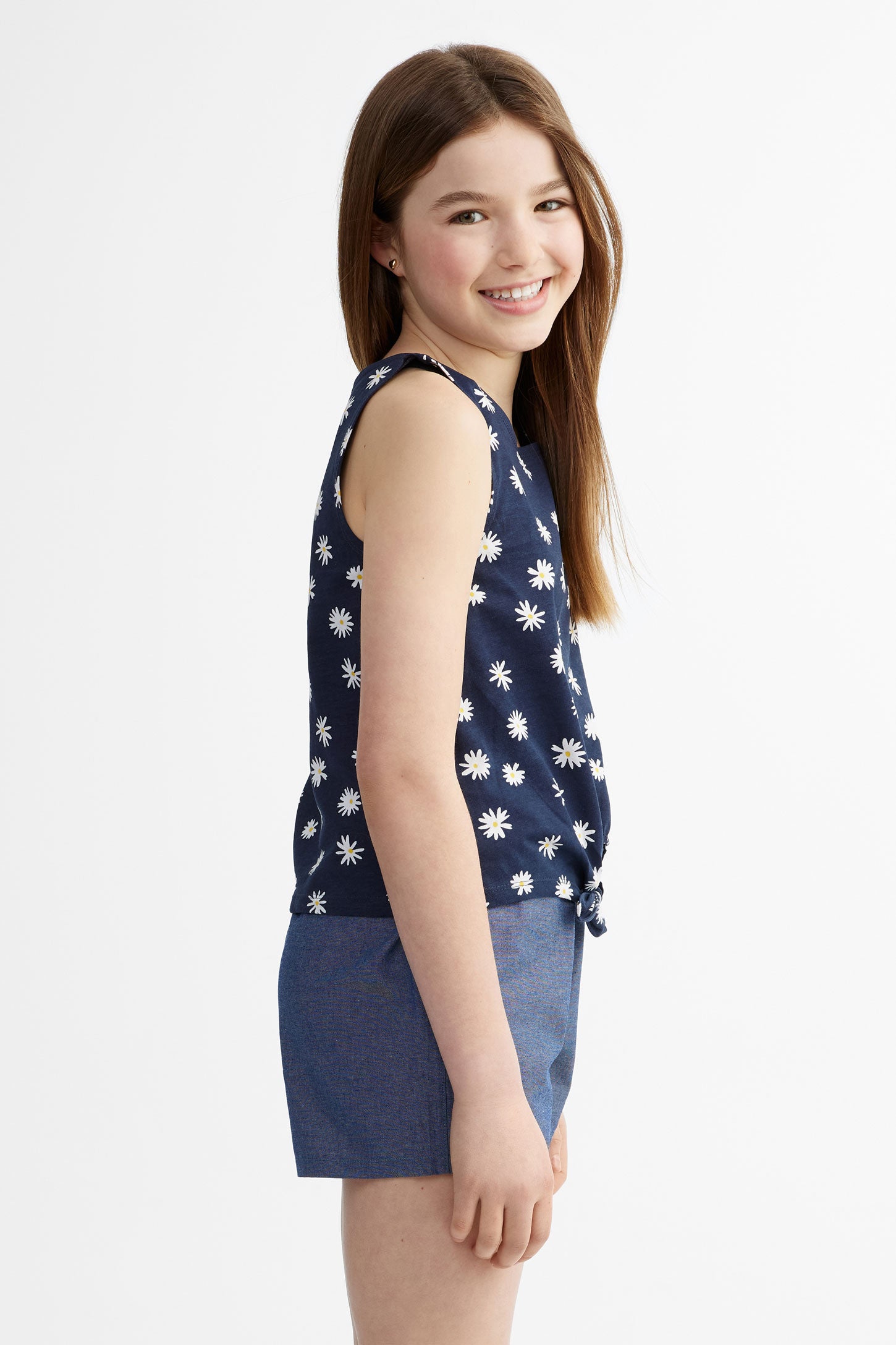 Ensemble 2-pièces camisole et short - Ado fille && BLEU MARINE MUL