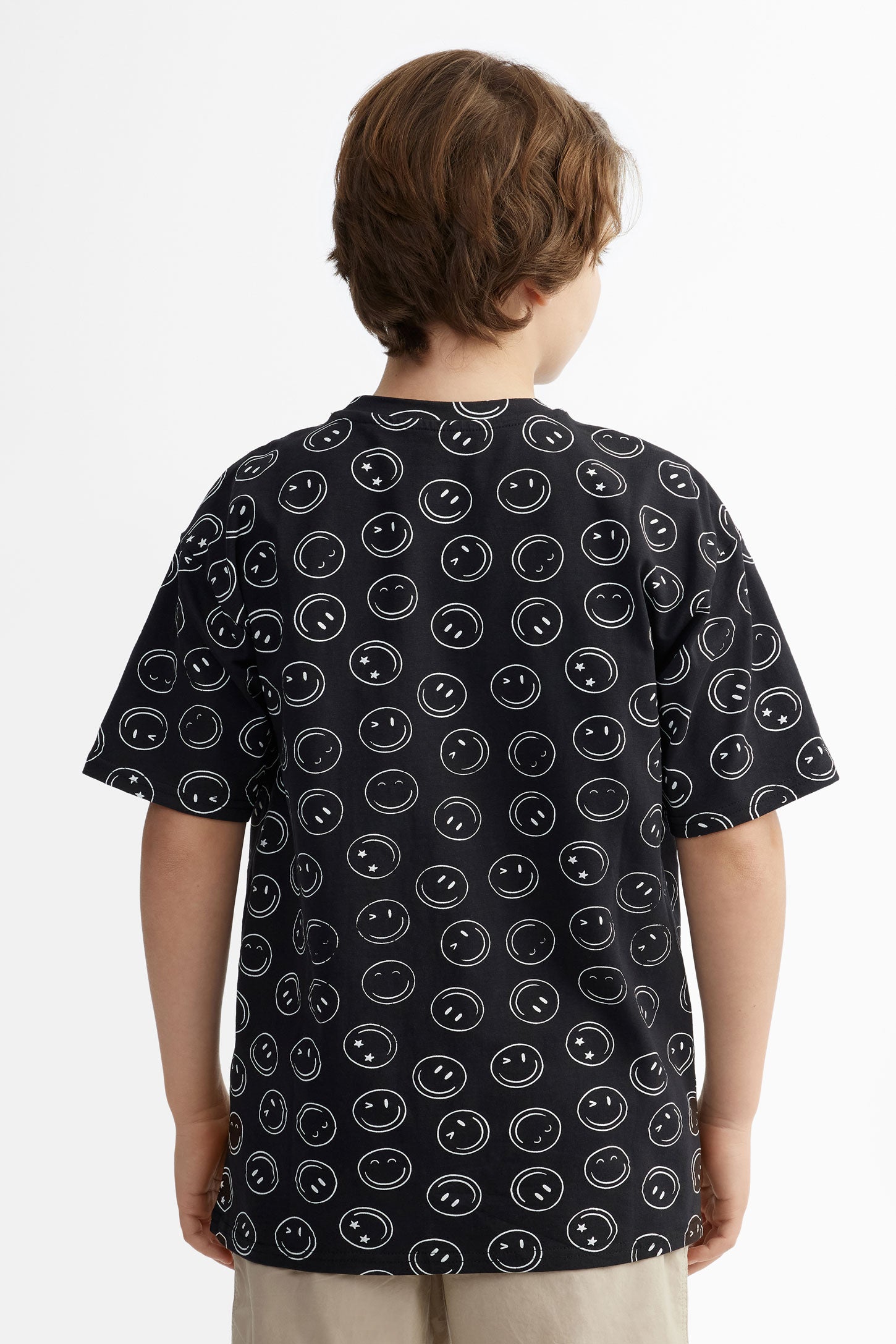 T-shirt imprimé en coton, 2/25$ - Ado garçon && NOIR/MULTI