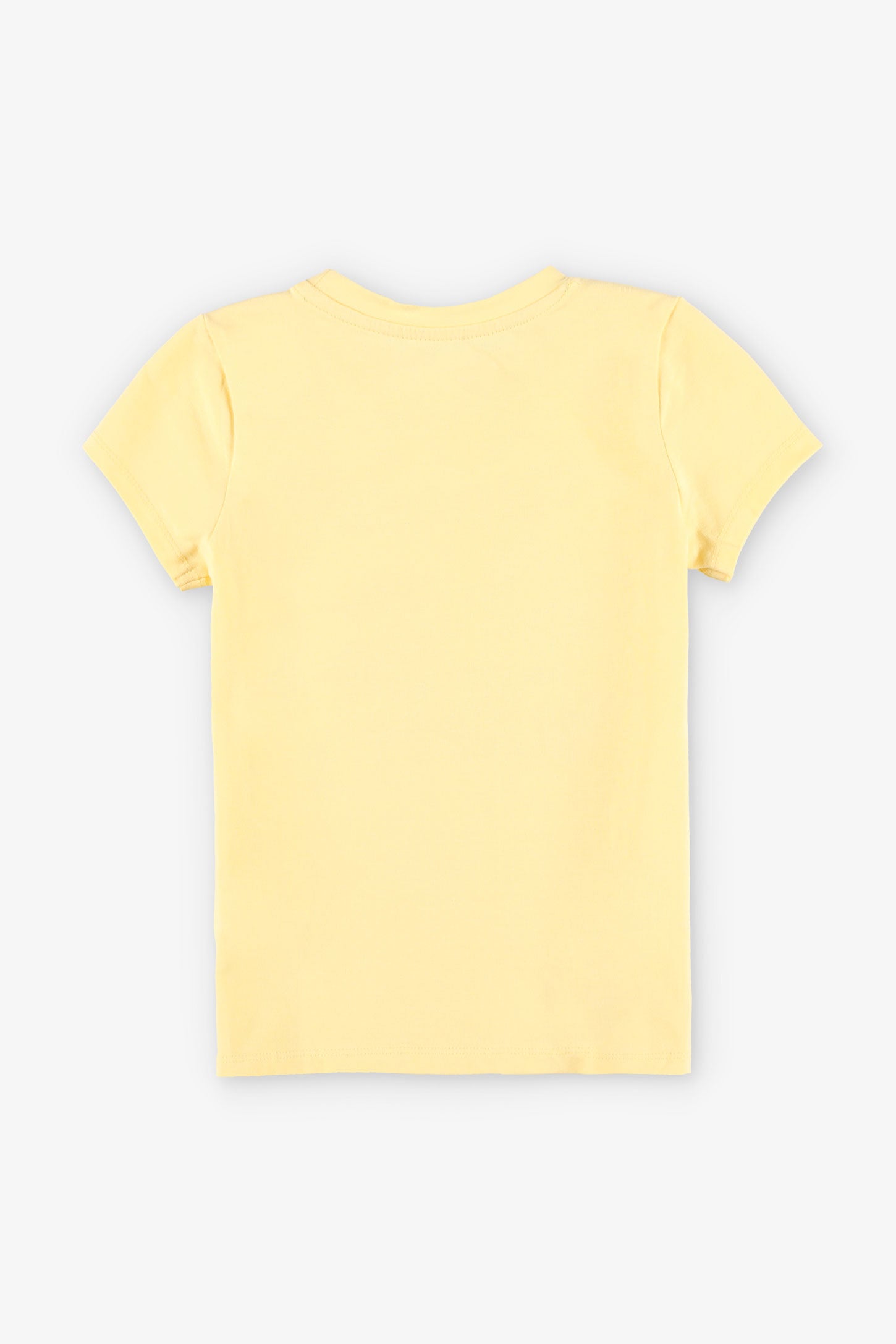 T-shirt imprimé en coton, 2/20$ - Enfant fille && JAUNE