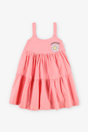 Robe volants étagés - Enfant fille && ROSE