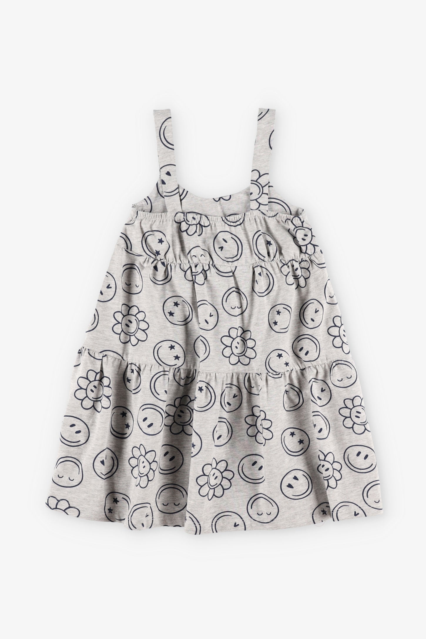 Robe volants étagés - Enfant fille && MIX GRIS CLAIR
