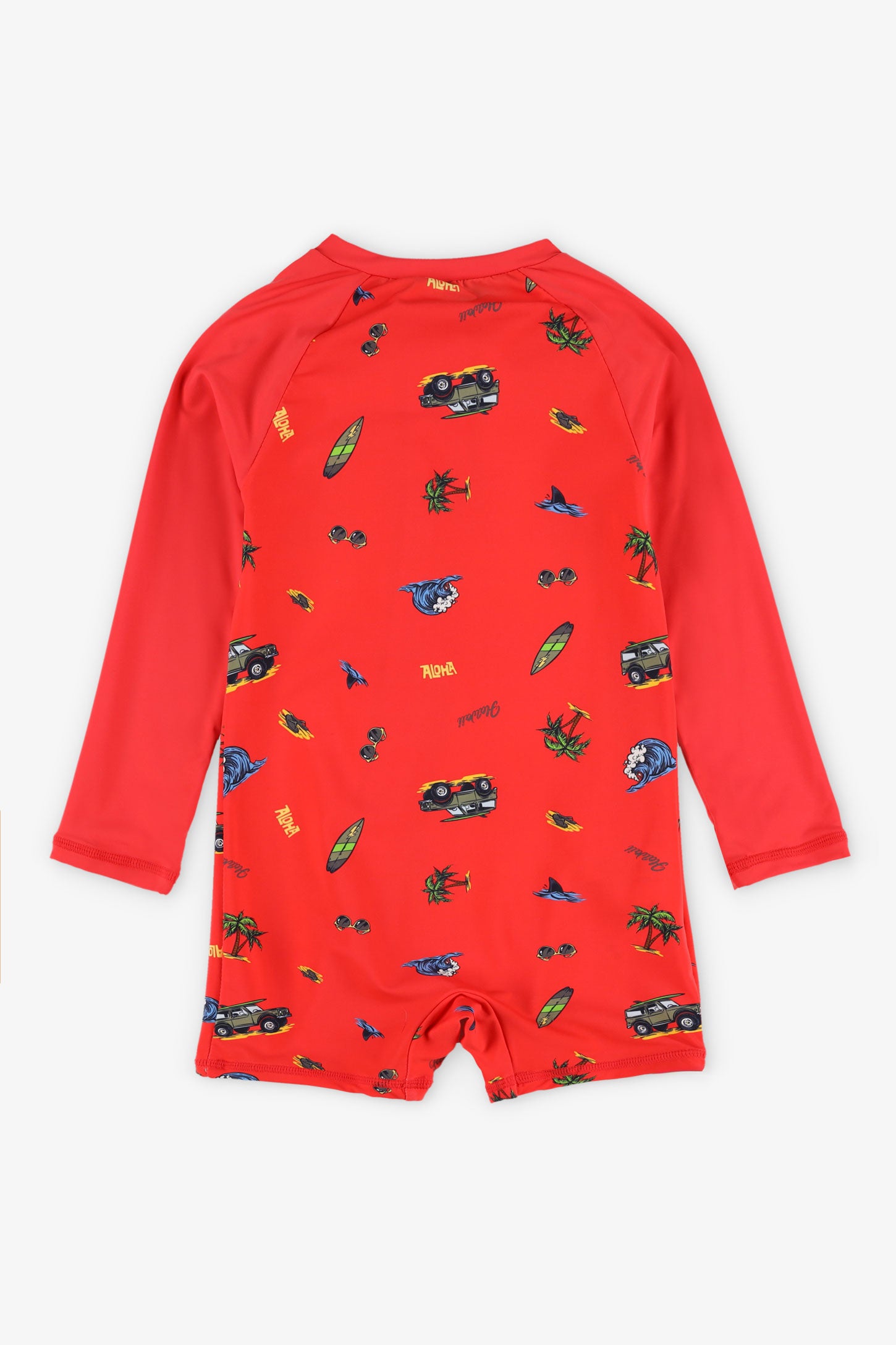 Maillot de bain ''Rashguard'' 1-pièce - Bébé garçon && ROUGE/MULTI