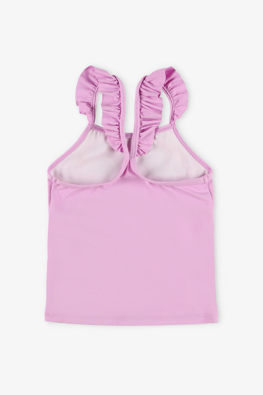 Maillot De Bain 2 Pièces Fille Doomiva - Tankini Manches Longues Anti-UV à Pois - 2-8 Ans