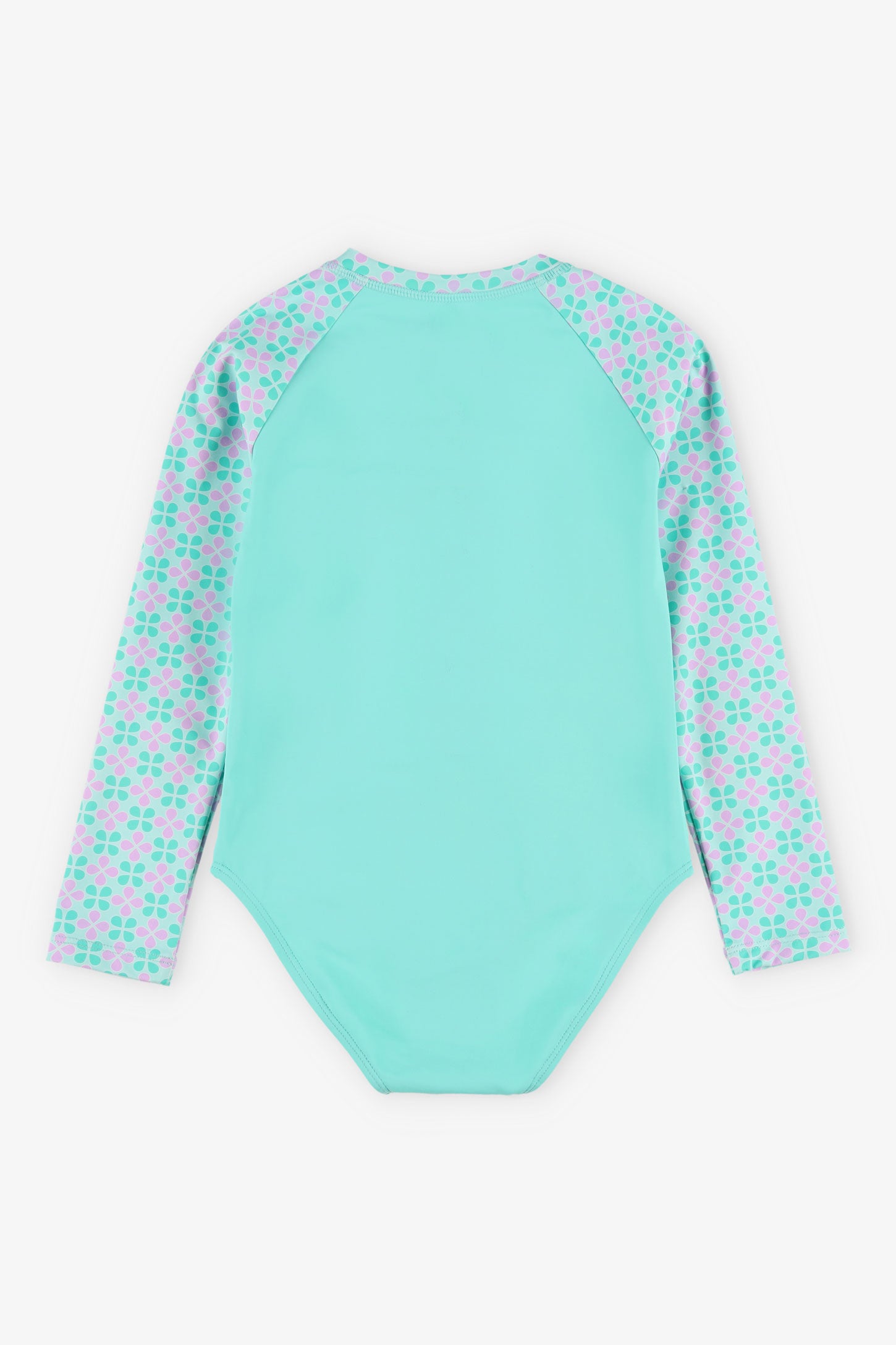 Maillot de bain 1-pièce ''Rashguard'' - Enfant fille && TURQUOISE