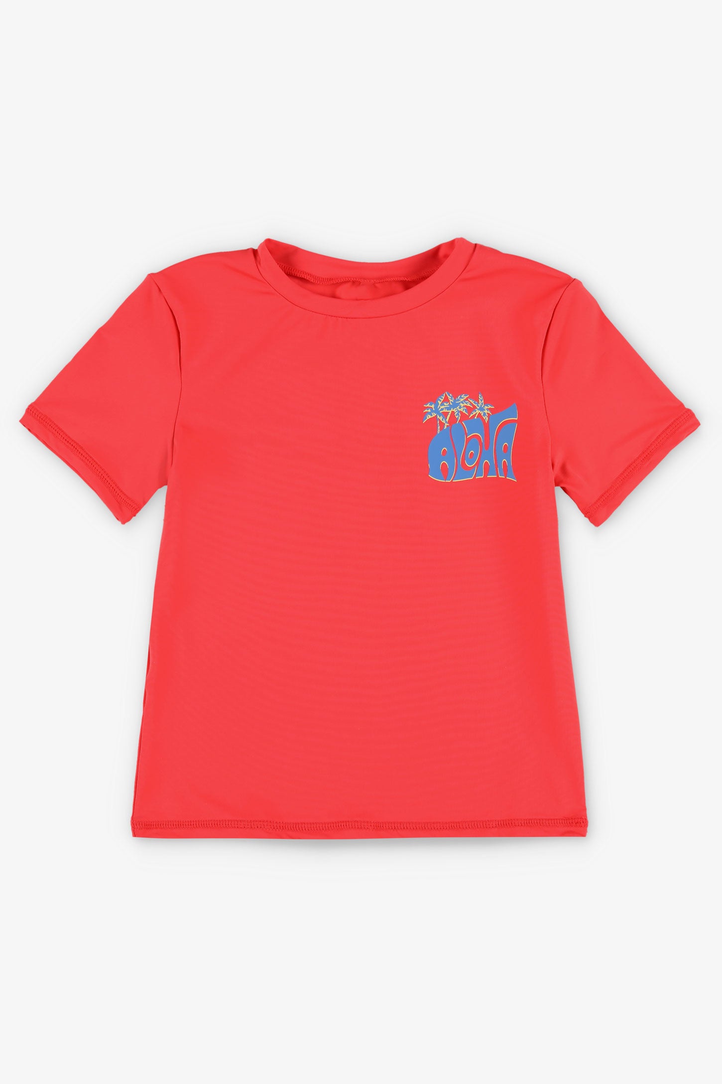T-shirt maillot de bain ''Rashguard'' - Enfant garçon && ROUGE