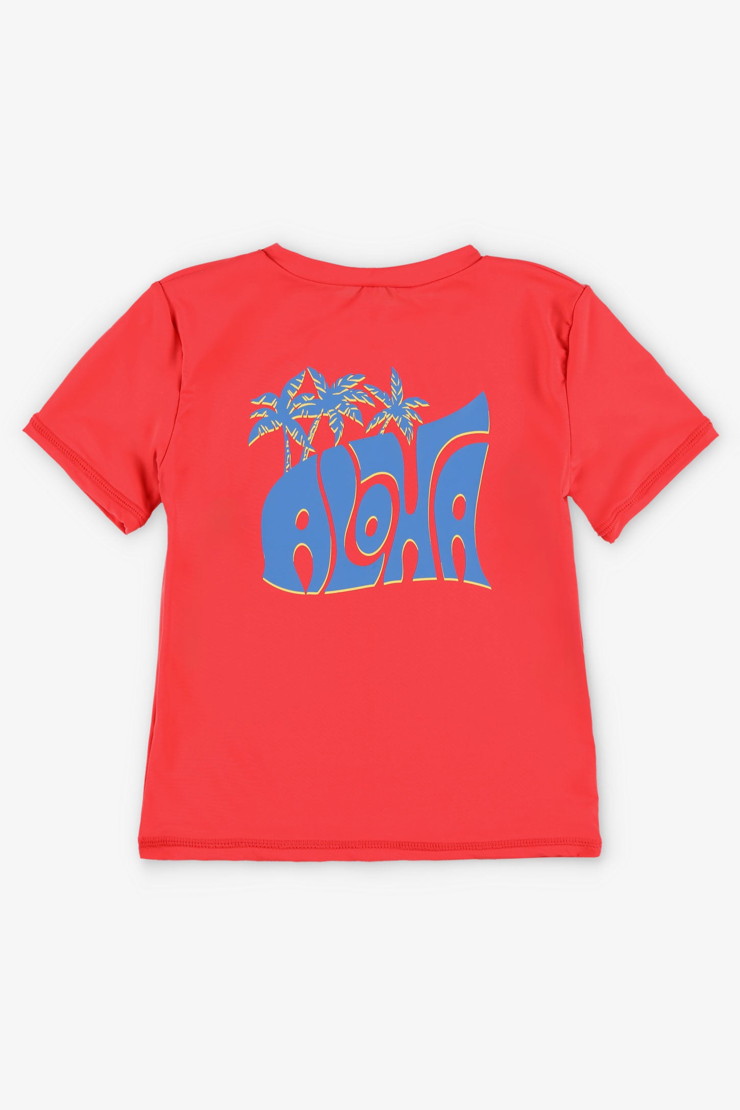 T-shirt maillot de bain ''Rashguard'' - Enfant garçon && ROUGE