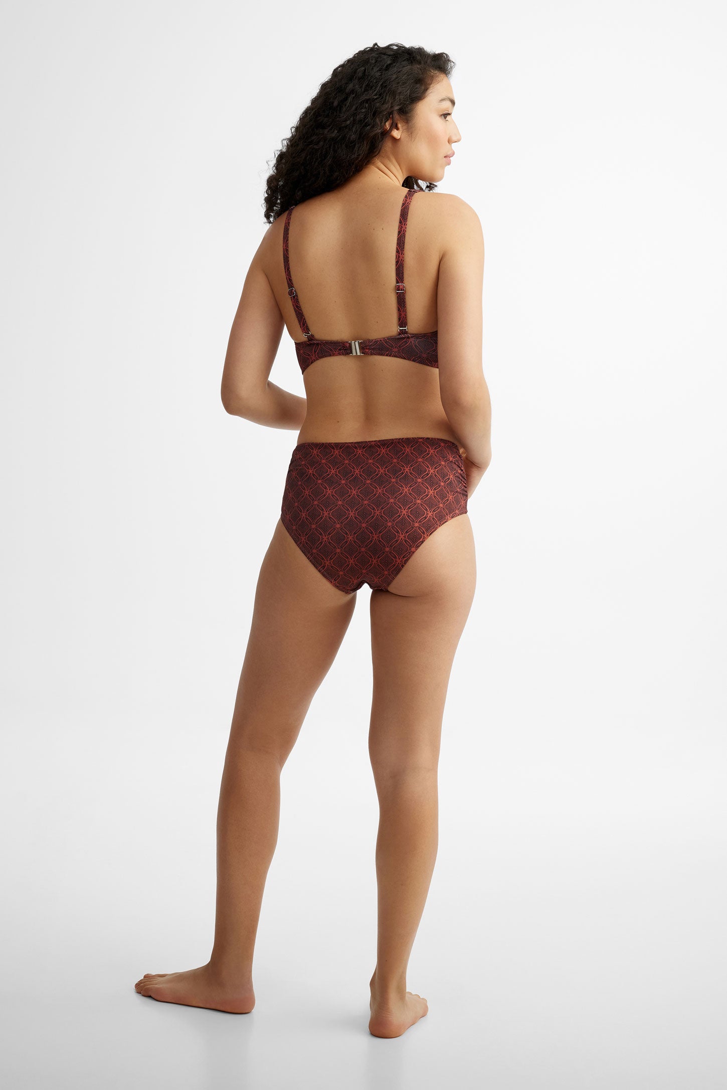 Haut maillot de bain triangle - Femme && BOURGOGNE MULTI