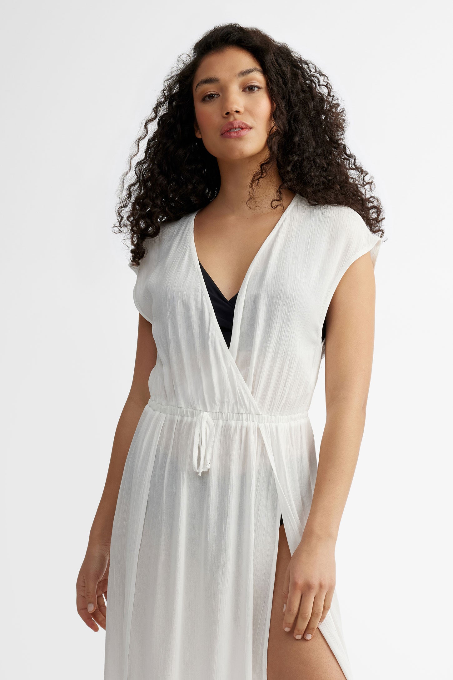 Robe couvre-maillot - Femme && BLANC