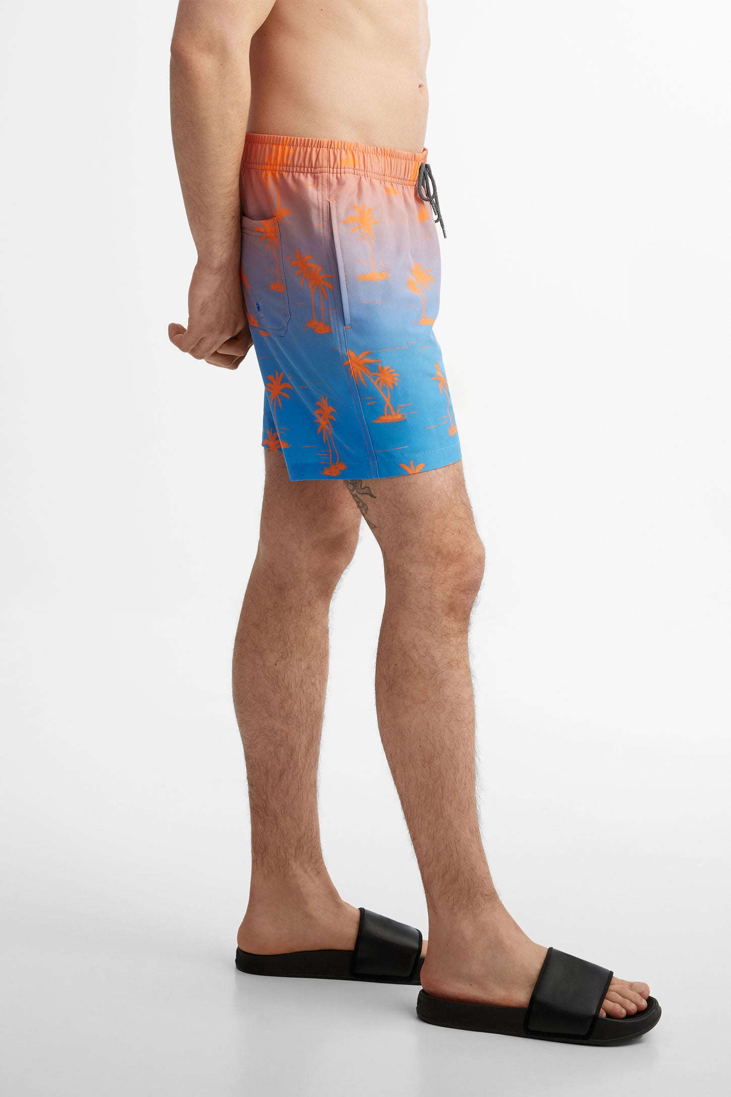 Short maillot de bain extensible 4 sens - Homme && BLEU MULTI