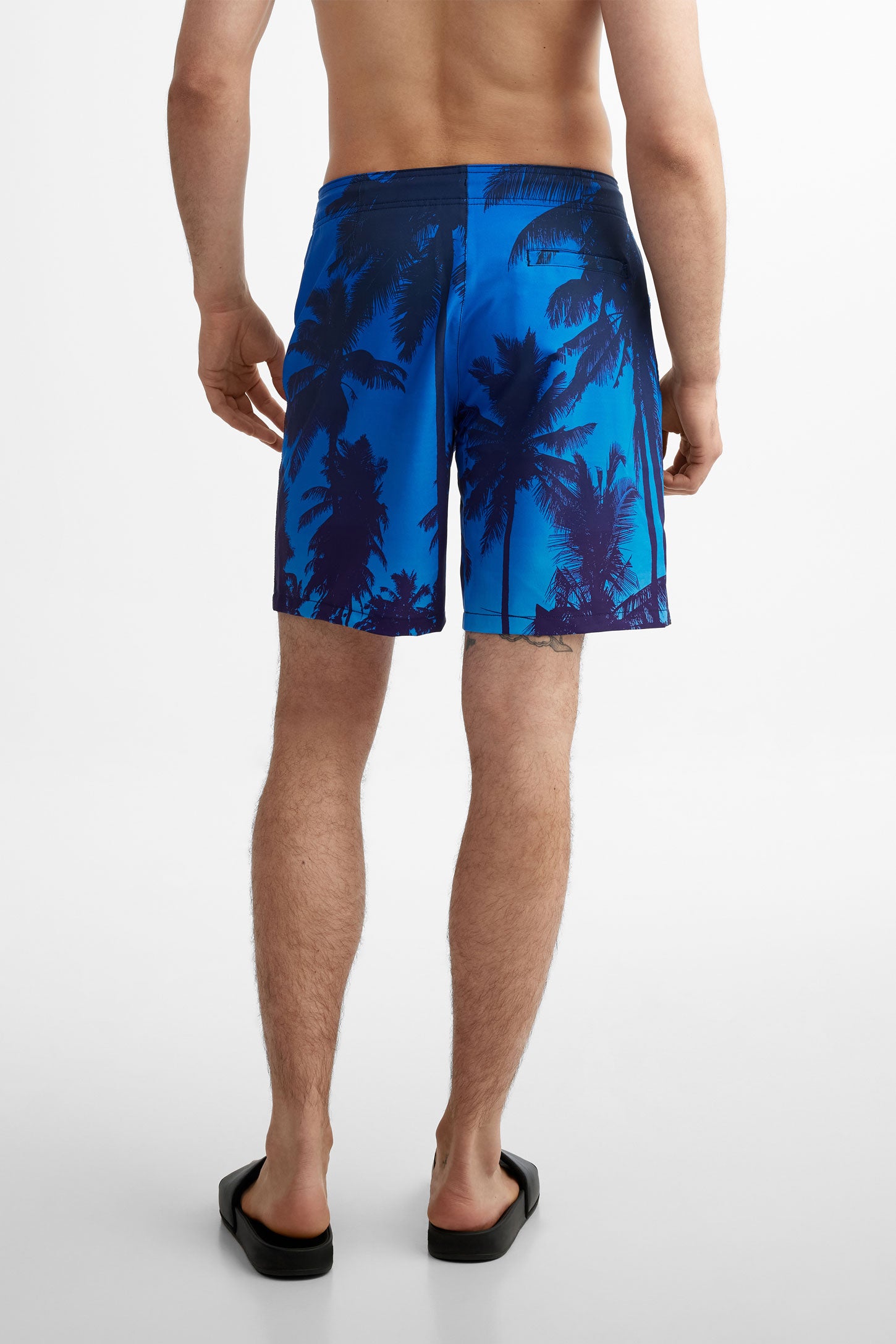 Short maillot de bain extensible 4 sens - Homme && BLEU MULTI