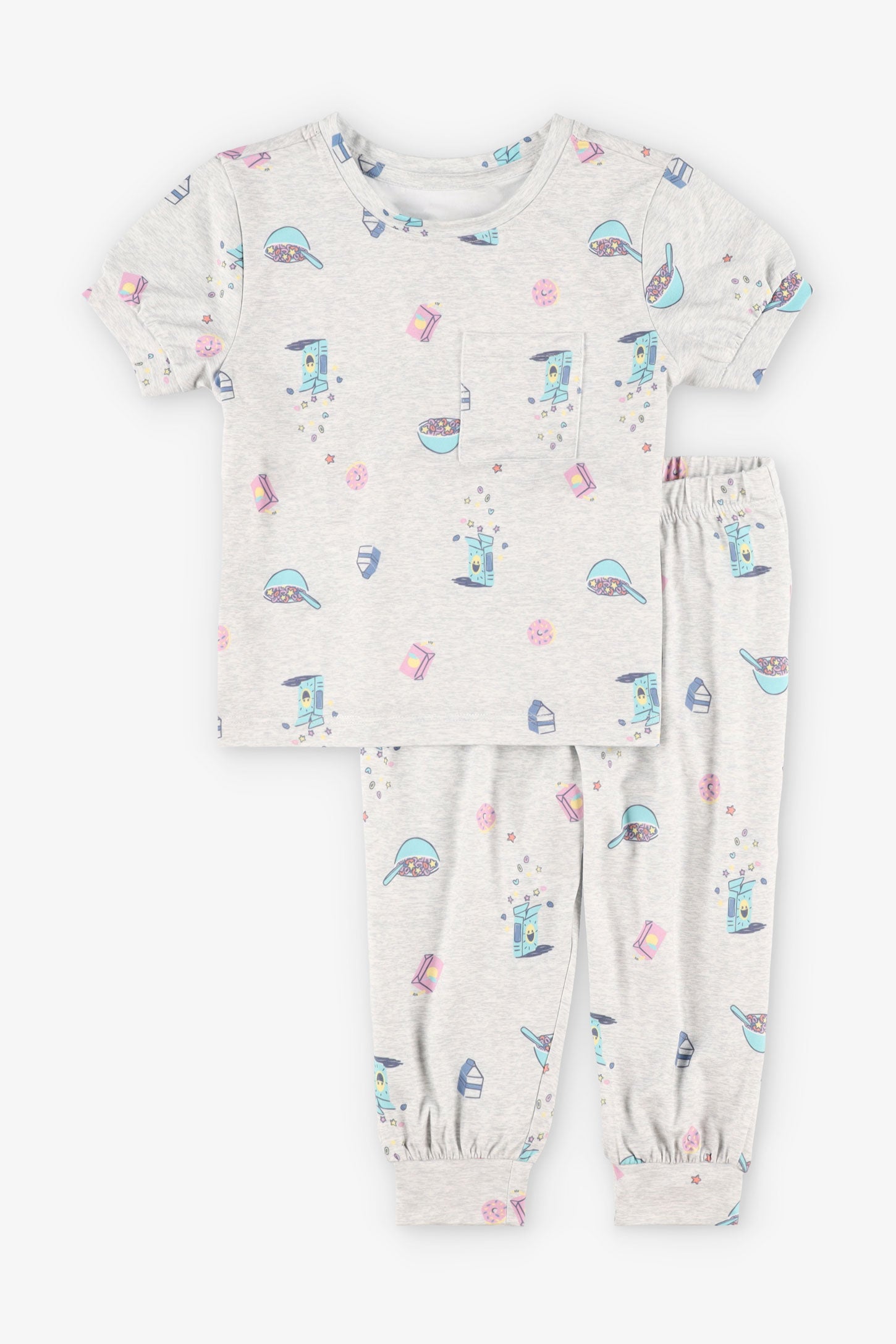 Pyjama 2-pièces Moss assorti famille, 2/35$ - Enfant fille && GRIS MULTI