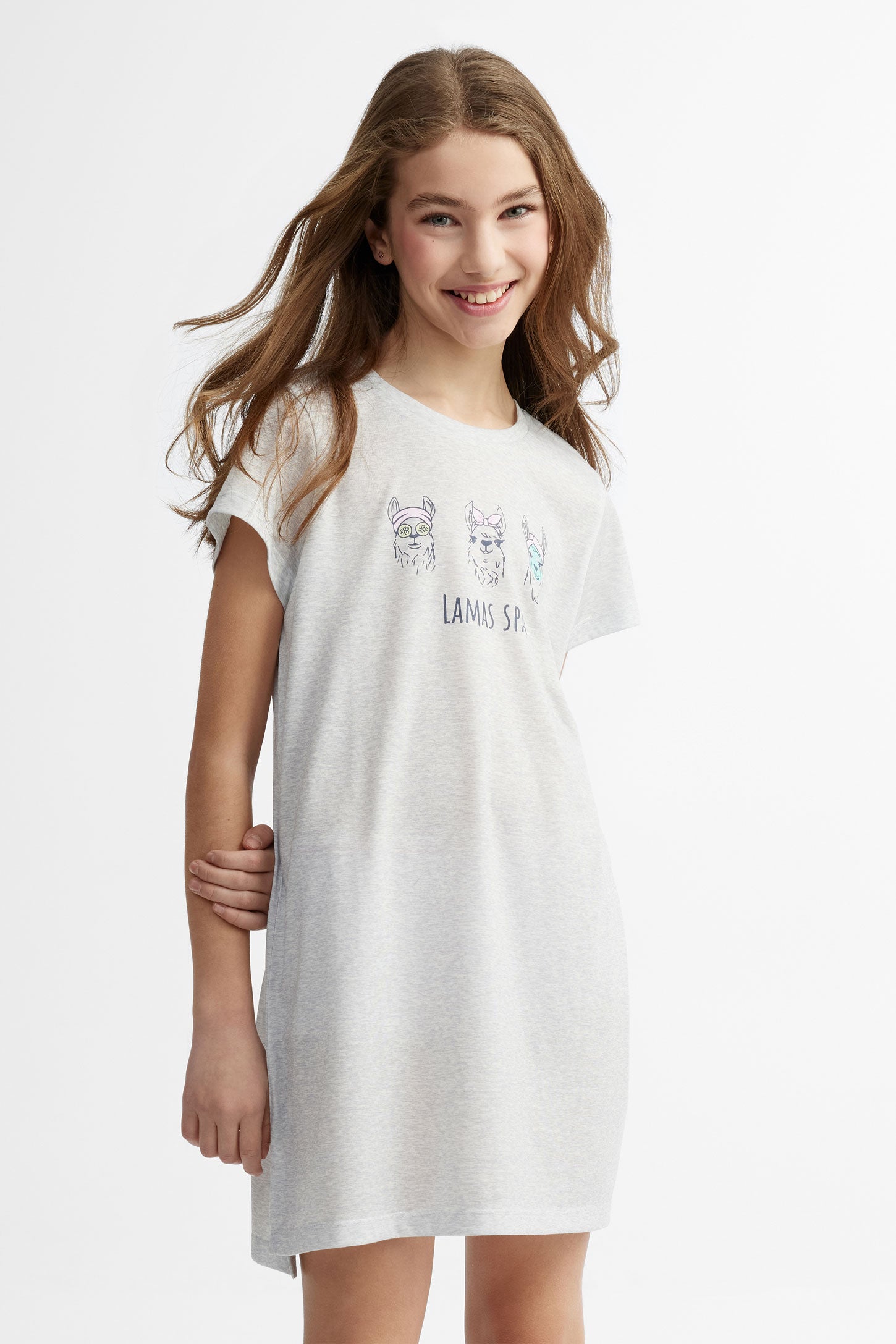 Robe de nuit pyjama assorti famille, 2/40$ - Ado fille
 && GRIS MIXTE