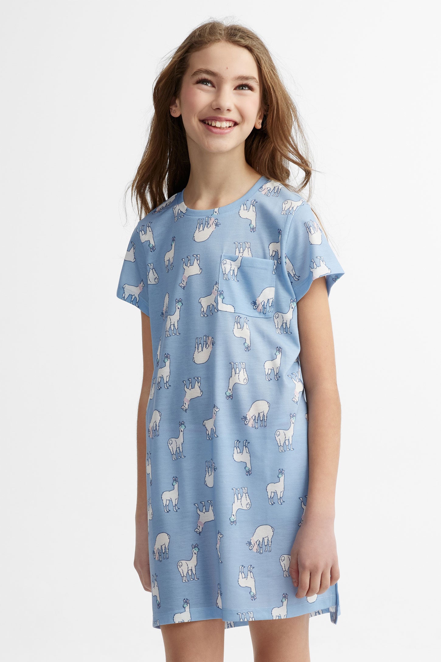 Robe de nuit pyjama assorti famille, 2/40$ - Ado fille
 && BLEU MULTI