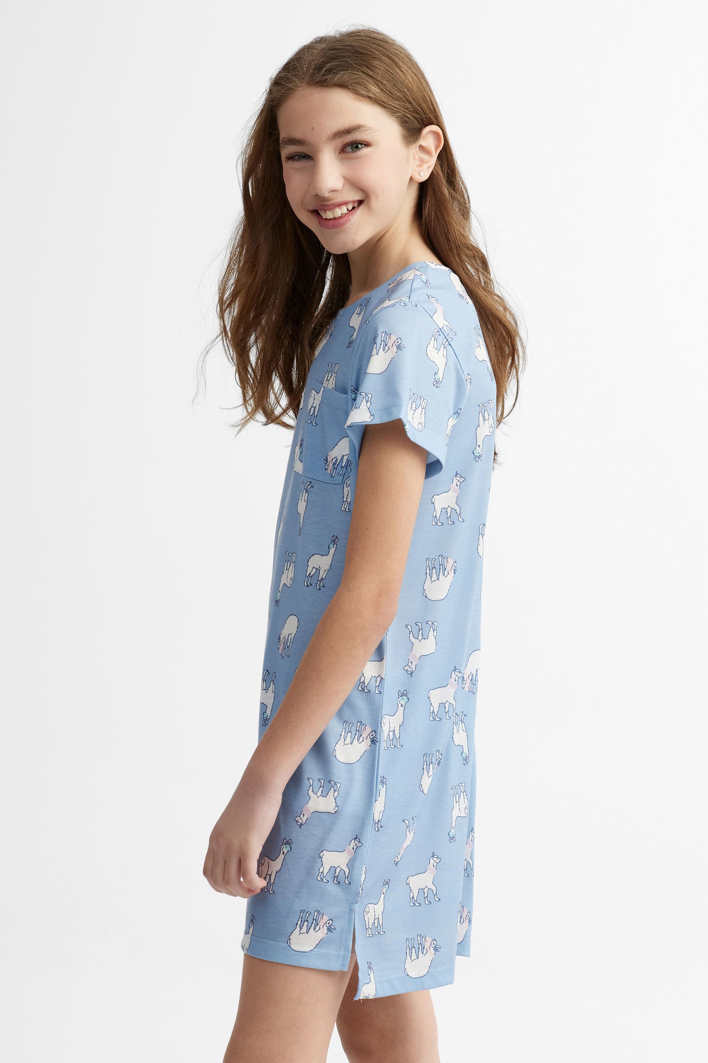 Robe de nuit pyjama assorti famille, 2/40$ - Ado fille
 && BLEU MULTI