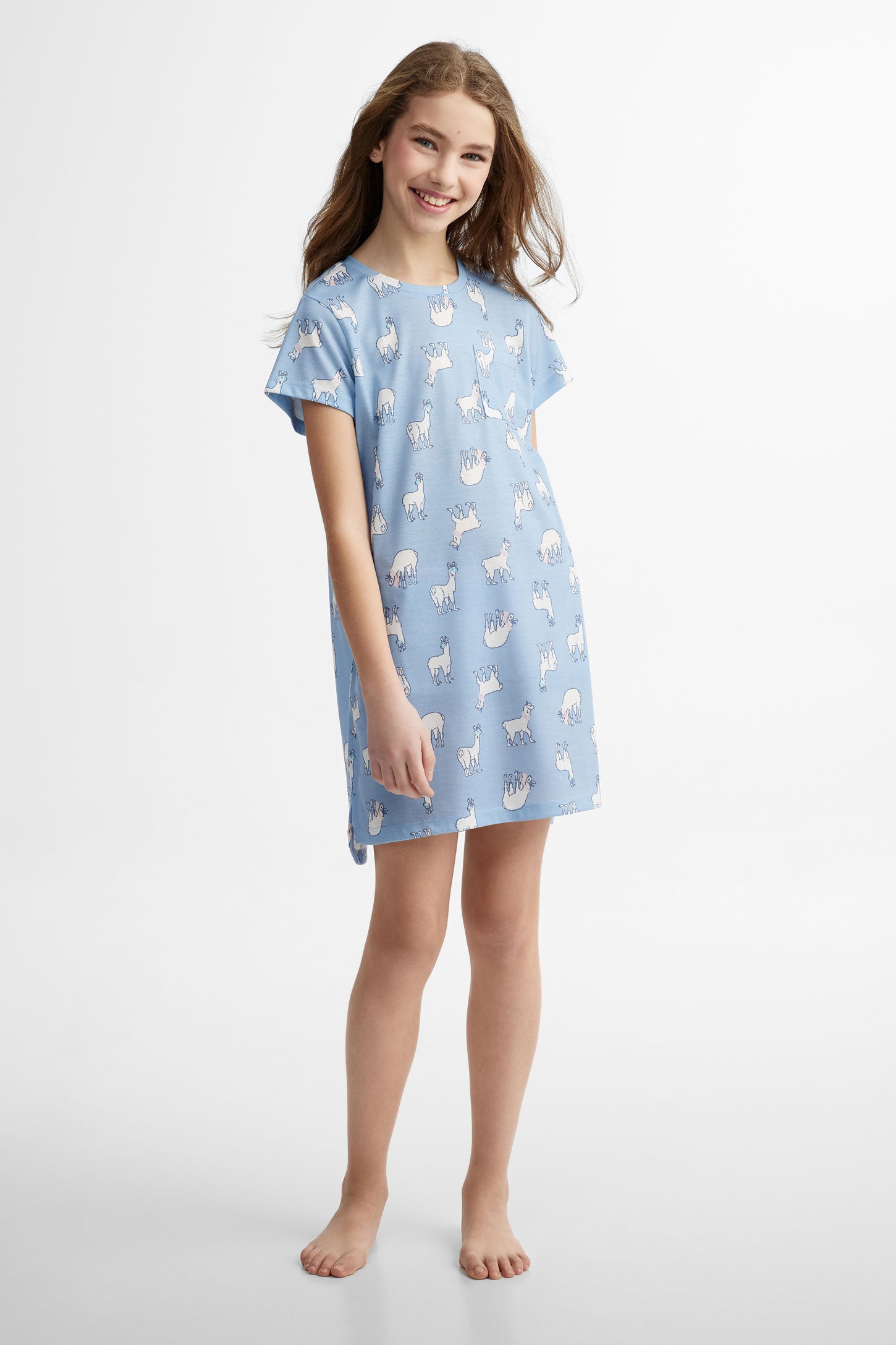 Robe de nuit pyjama assorti famille, 2/40$ - Ado fille
 && BLEU MULTI