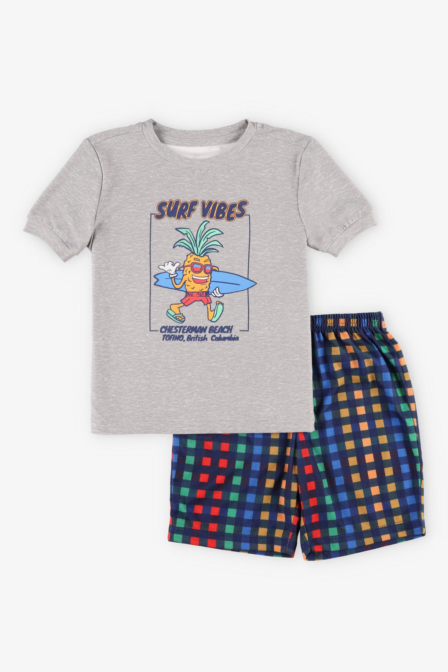Pyjama 2-pièces t-shirt et short Moss, 2/35$ - Enfant garçon && GRIS MIXTE