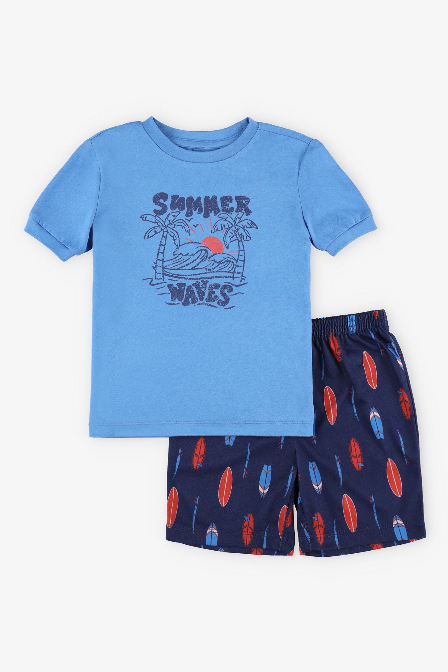 Pyjama 2-pièces t-shirt et short Moss, 2/35$ - Enfant garçon && BLEU