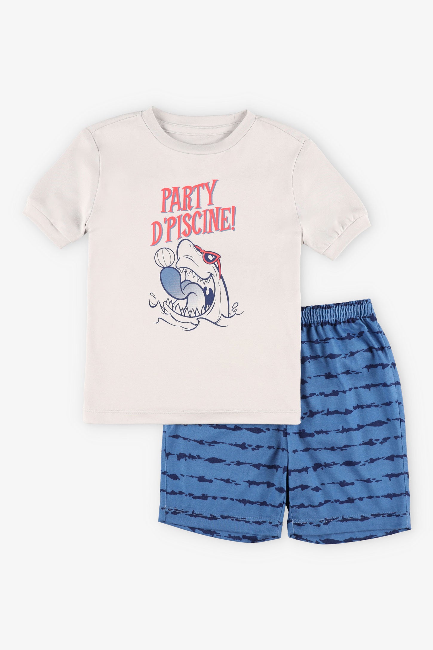 Pyjama 2-pièces t-shirt et short Moss, 2/35$ - Enfant garçon && GRIS PALE