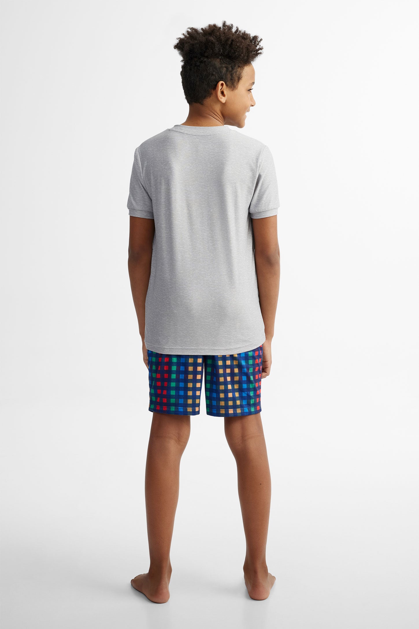 Pyjama 2-pièces t-shirt et short, 2/40$ - Ado garçon && GRIS MIXTE