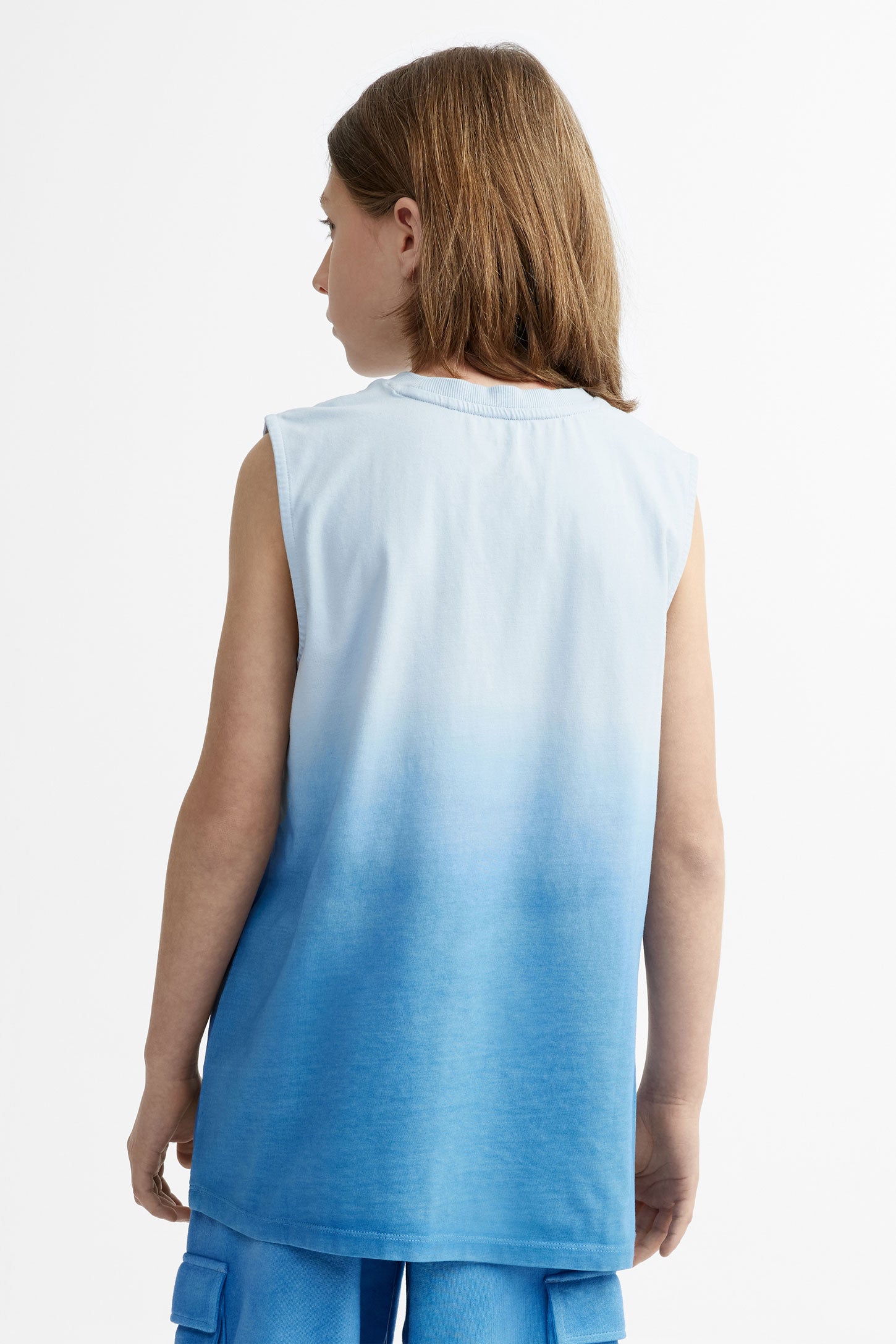 Camisole imprimée en coton - Ado garçon && BLEU PALE