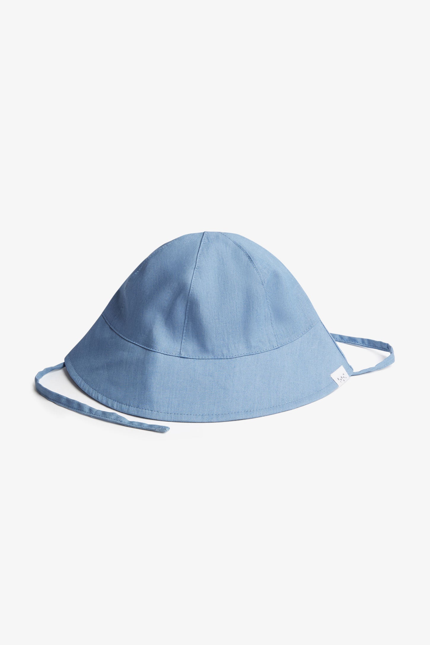 Chapeau à cordons en coton - Bébé fille && BLEU PALE