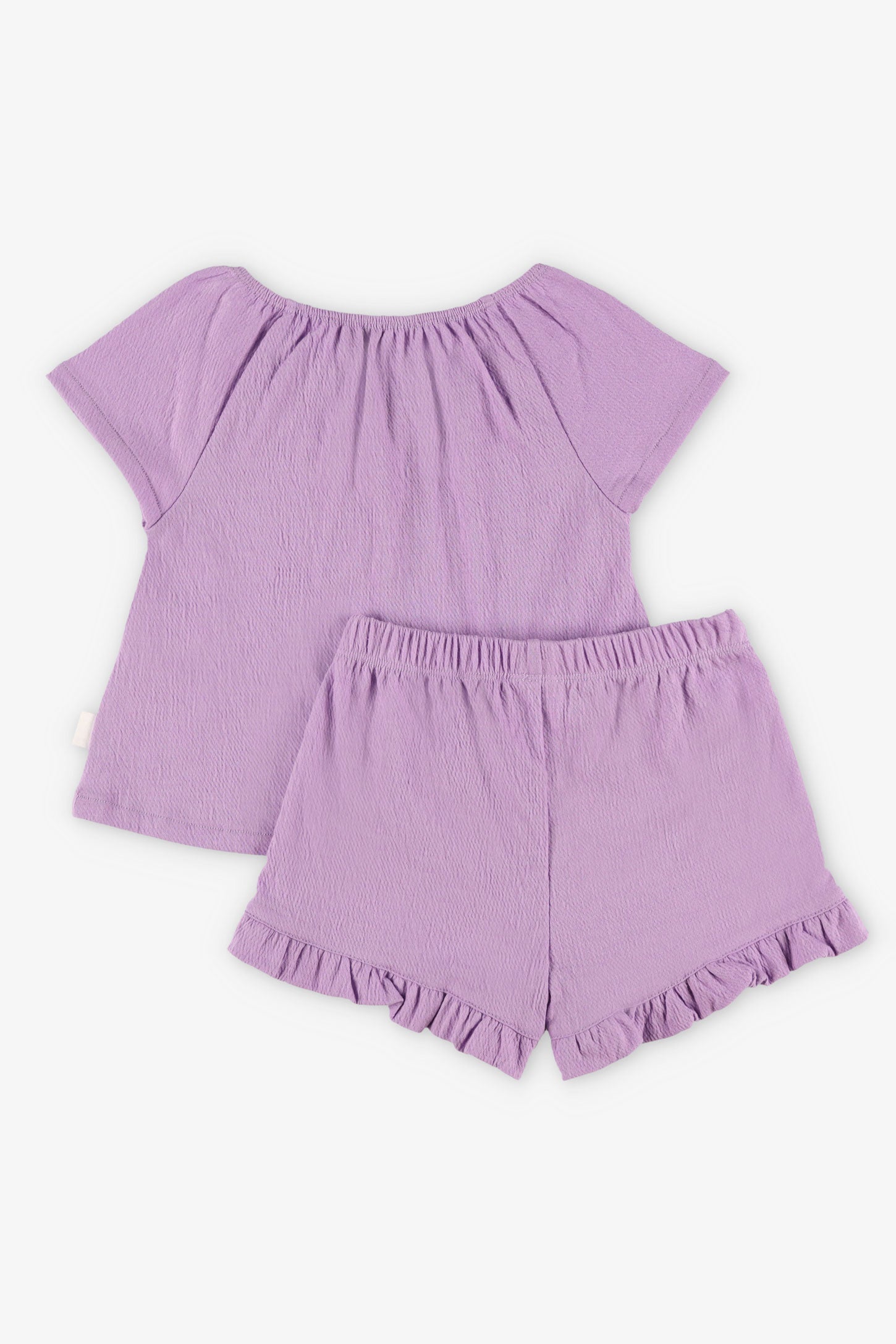 Ensemble 2-pièces t-shirt et short - Bébé fille && LAVANDE
