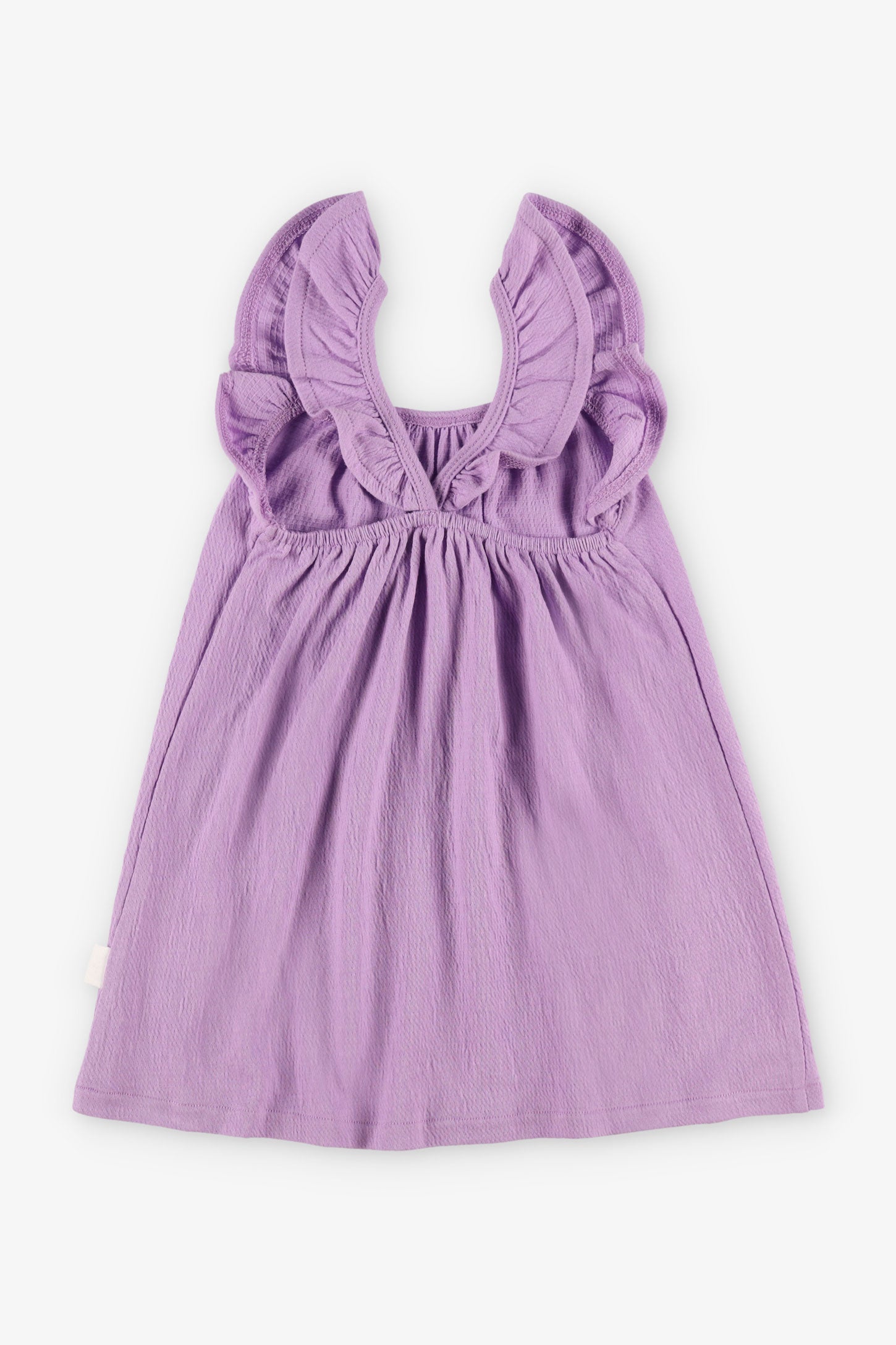 Robe bretelles à volants en coton, 2T-3T - Bébé fille && LAVANDE