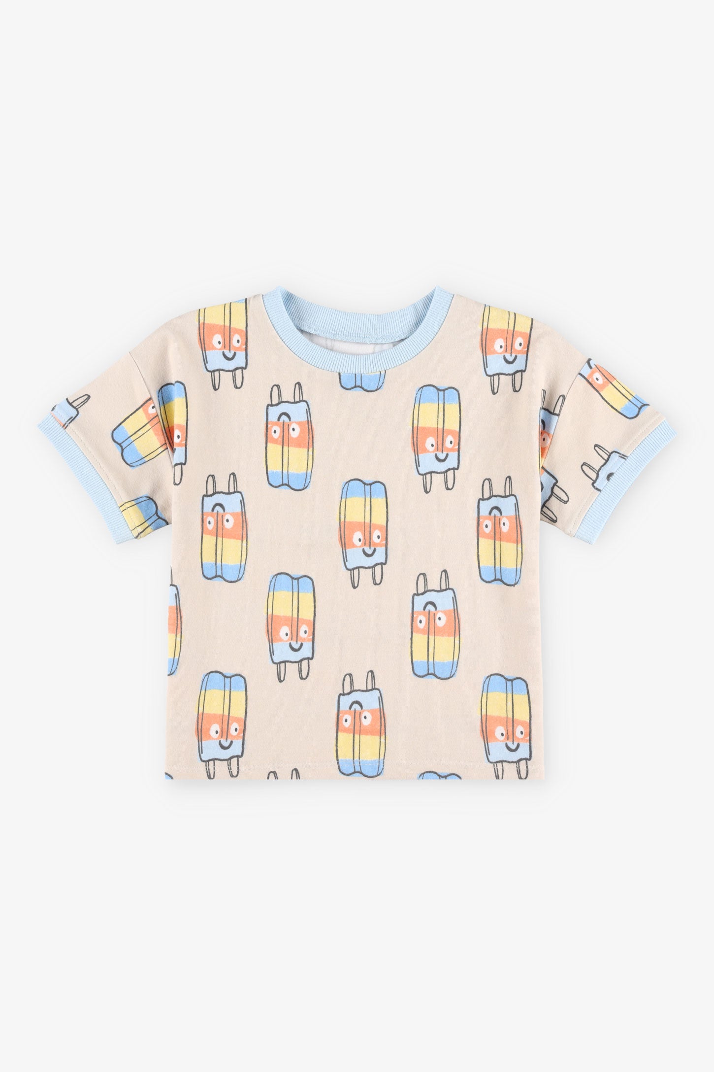 T-shirt imprimé en coton - Bébé garçon && BEIGE/MULTI