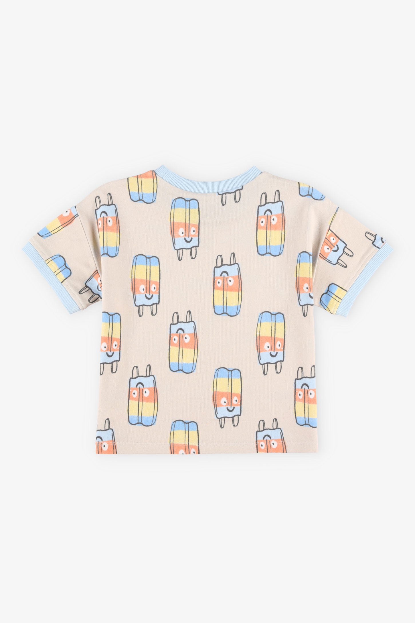 T-shirt imprimé en coton - Bébé garçon && BEIGE/MULTI