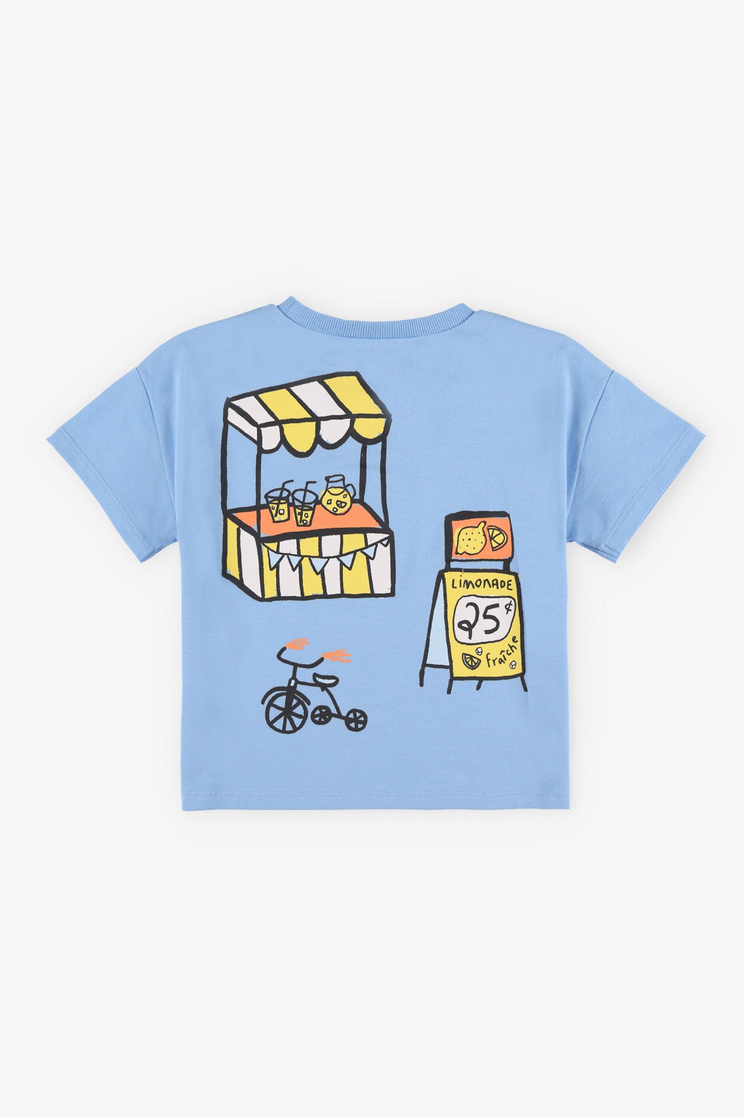 T-shirt imprimé en coton, 2T-3T - Bébé garçon && BLEU