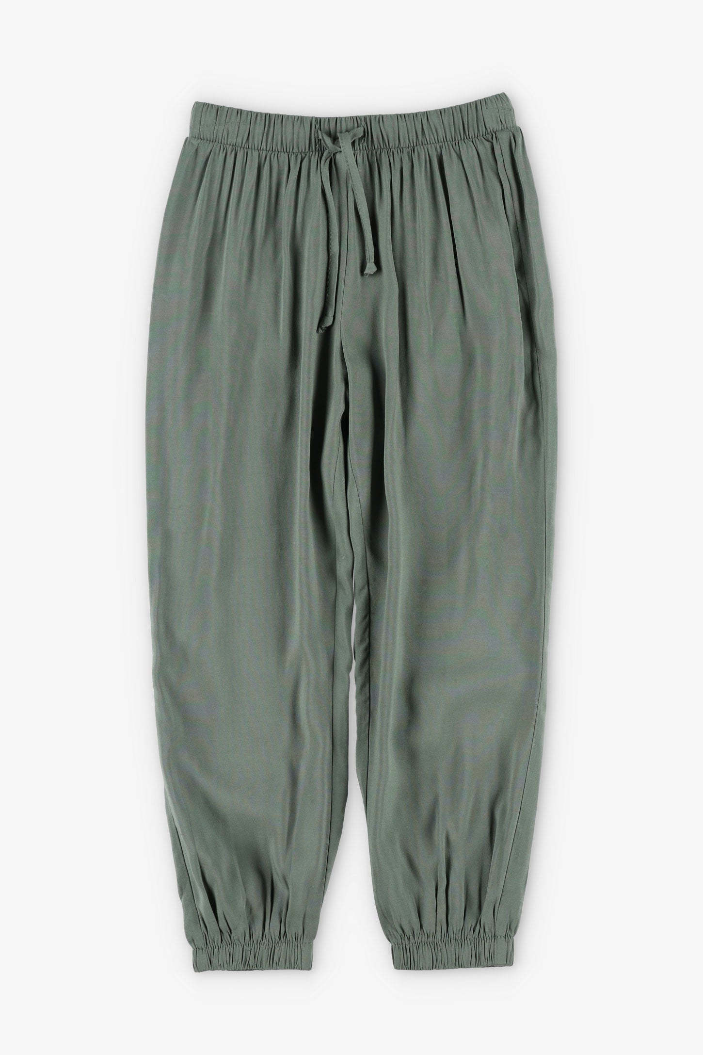 Pantalon jogger en challis - Enfant fille && VERT