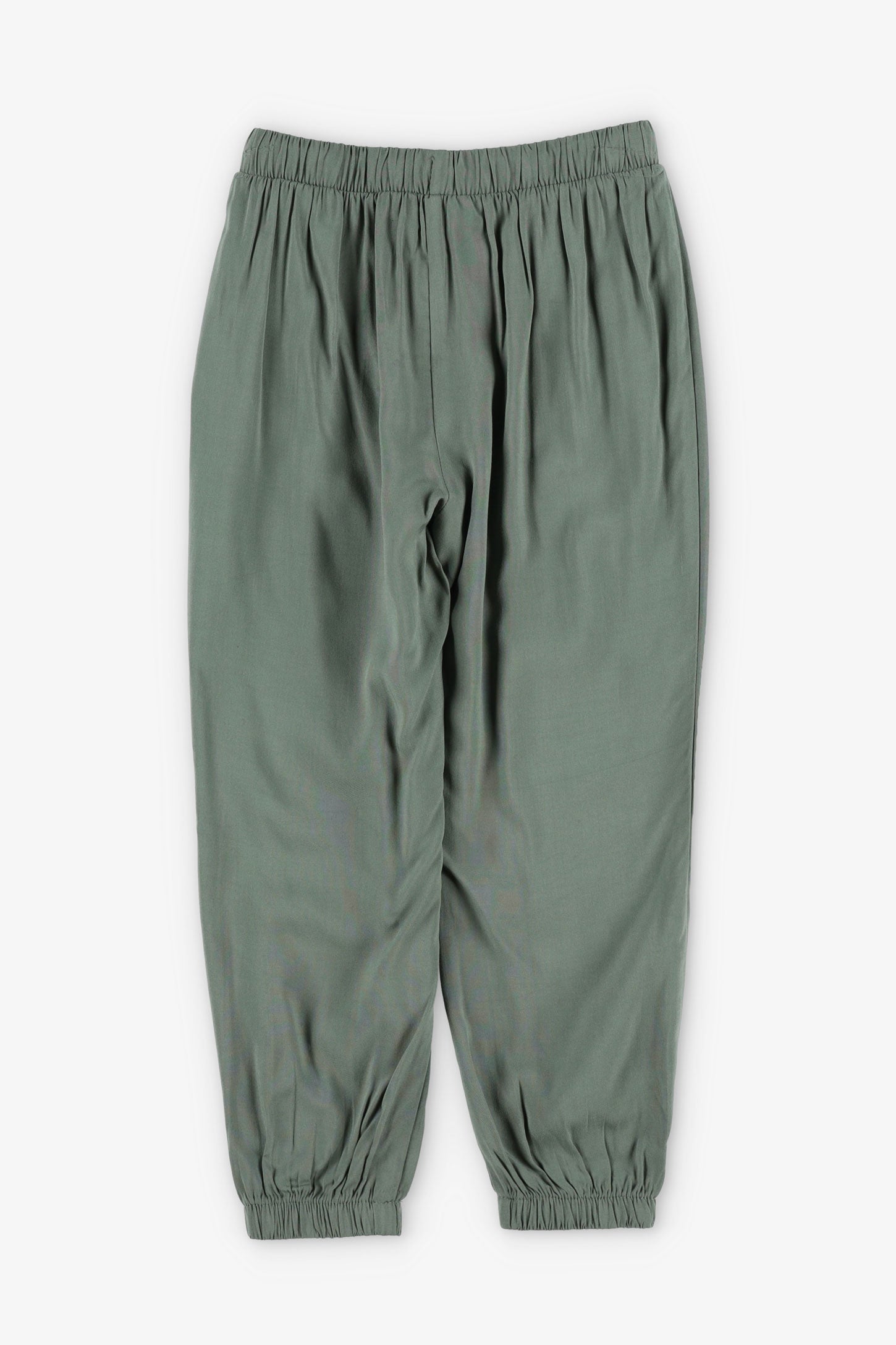 Pantalon jogger en challis - Enfant fille && VERT