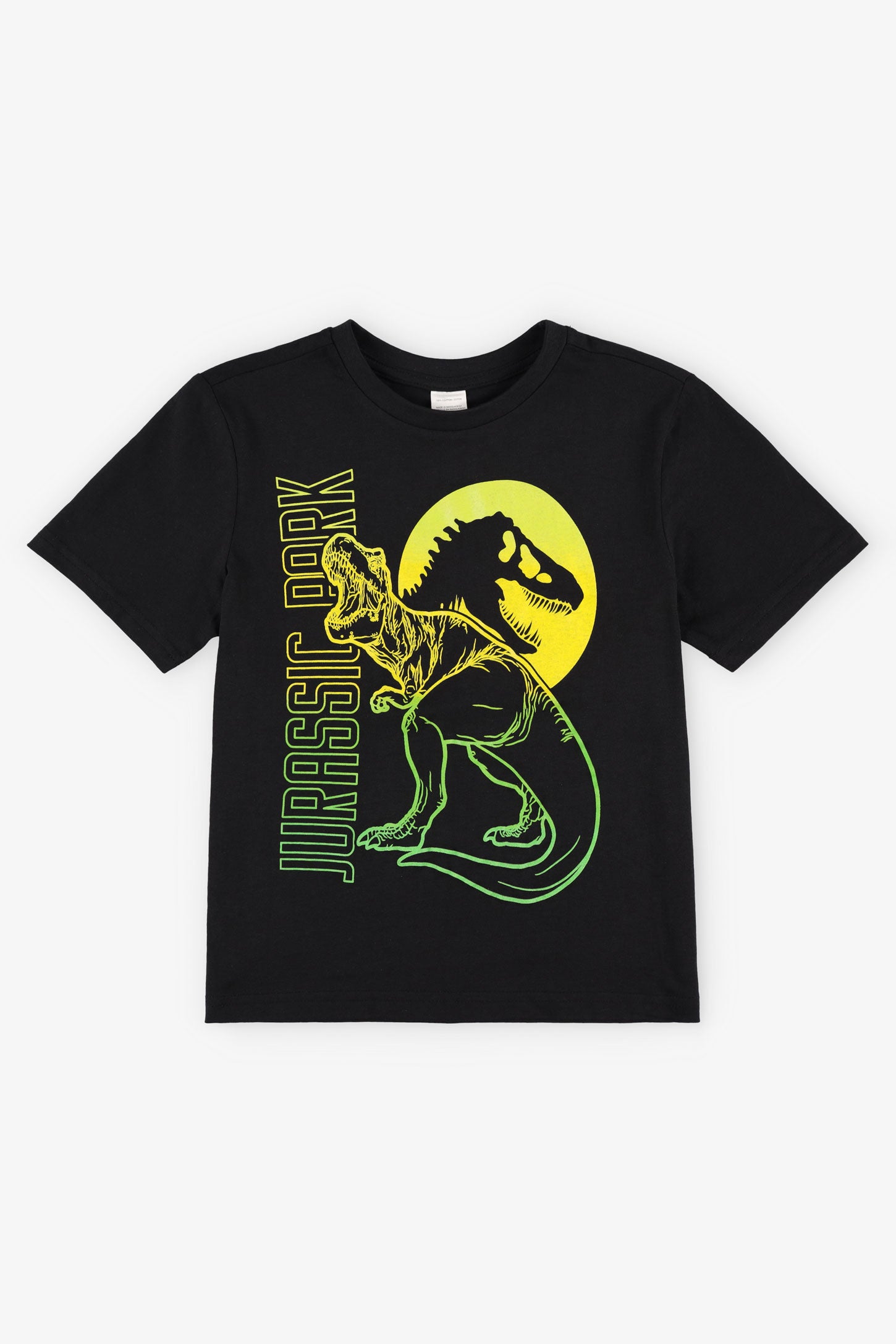 T-shirt col rond Jurassic World - Enfant garçon && NOIR